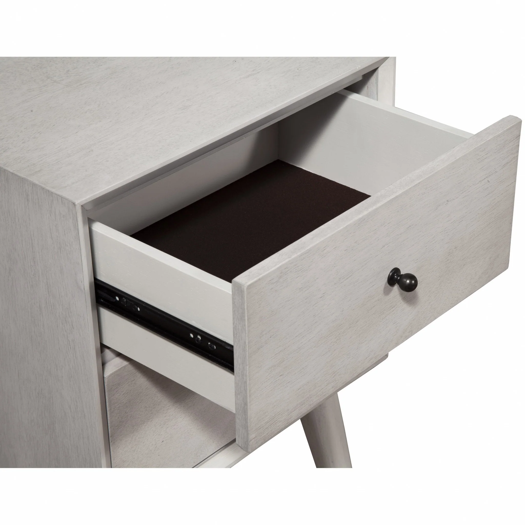 Brown Century Modern Wood 2 Drawer Nightstand By Homeroots - Image 6