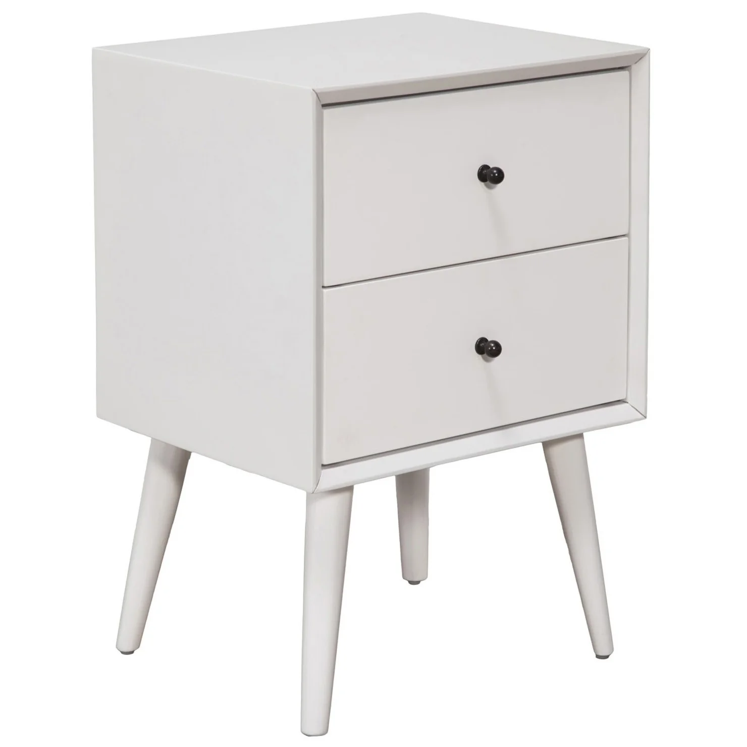 Brown Century Modern Wood 2 Drawer Nightstand By Homeroots - Image 8