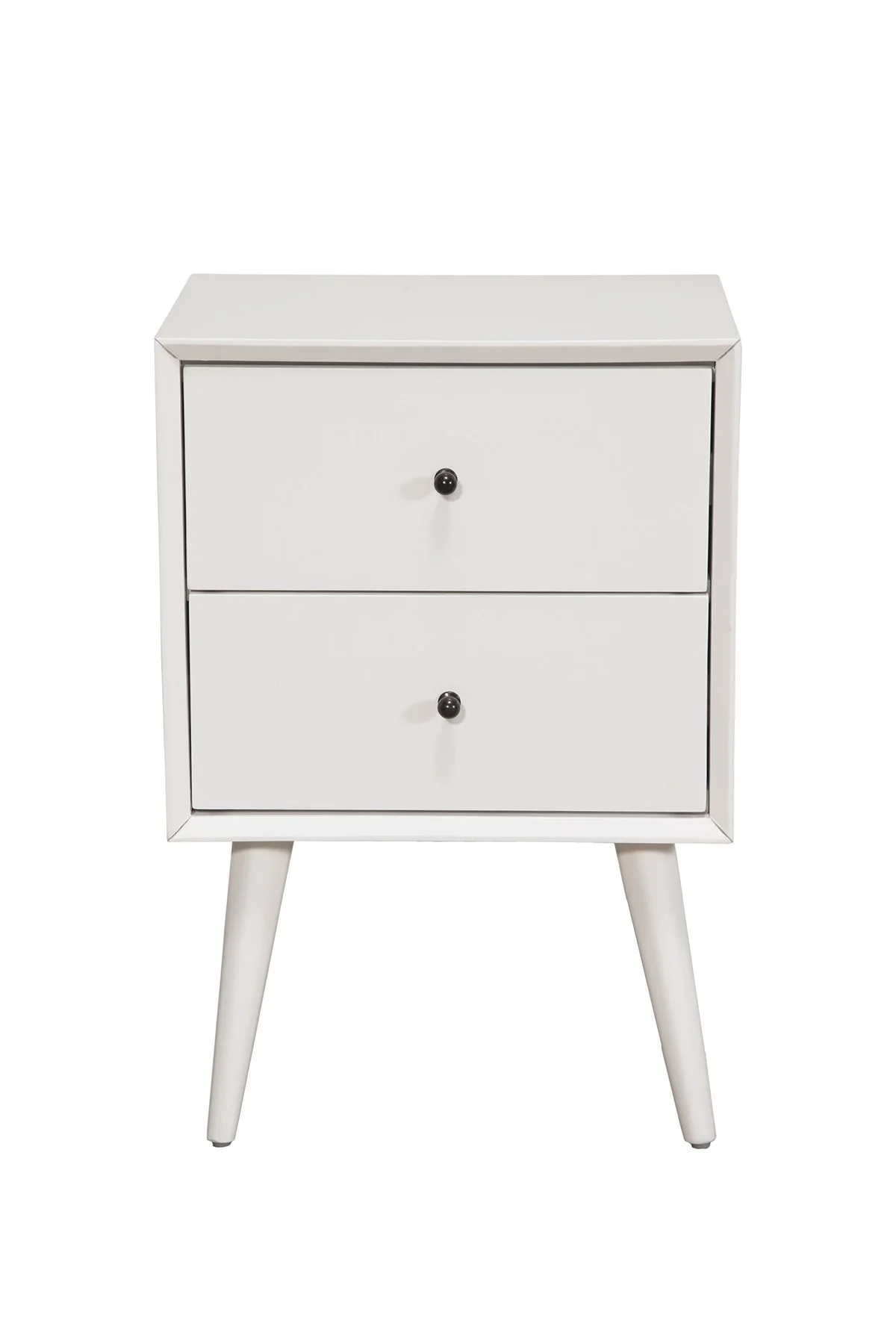 Brown Century Modern Wood 2 Drawer Nightstand By Homeroots - Image 9