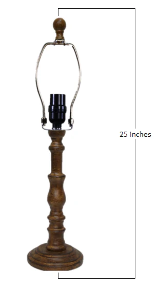 Brown Classic Candle Stick Shape Table Lamp Base By Homeroots - Image 2