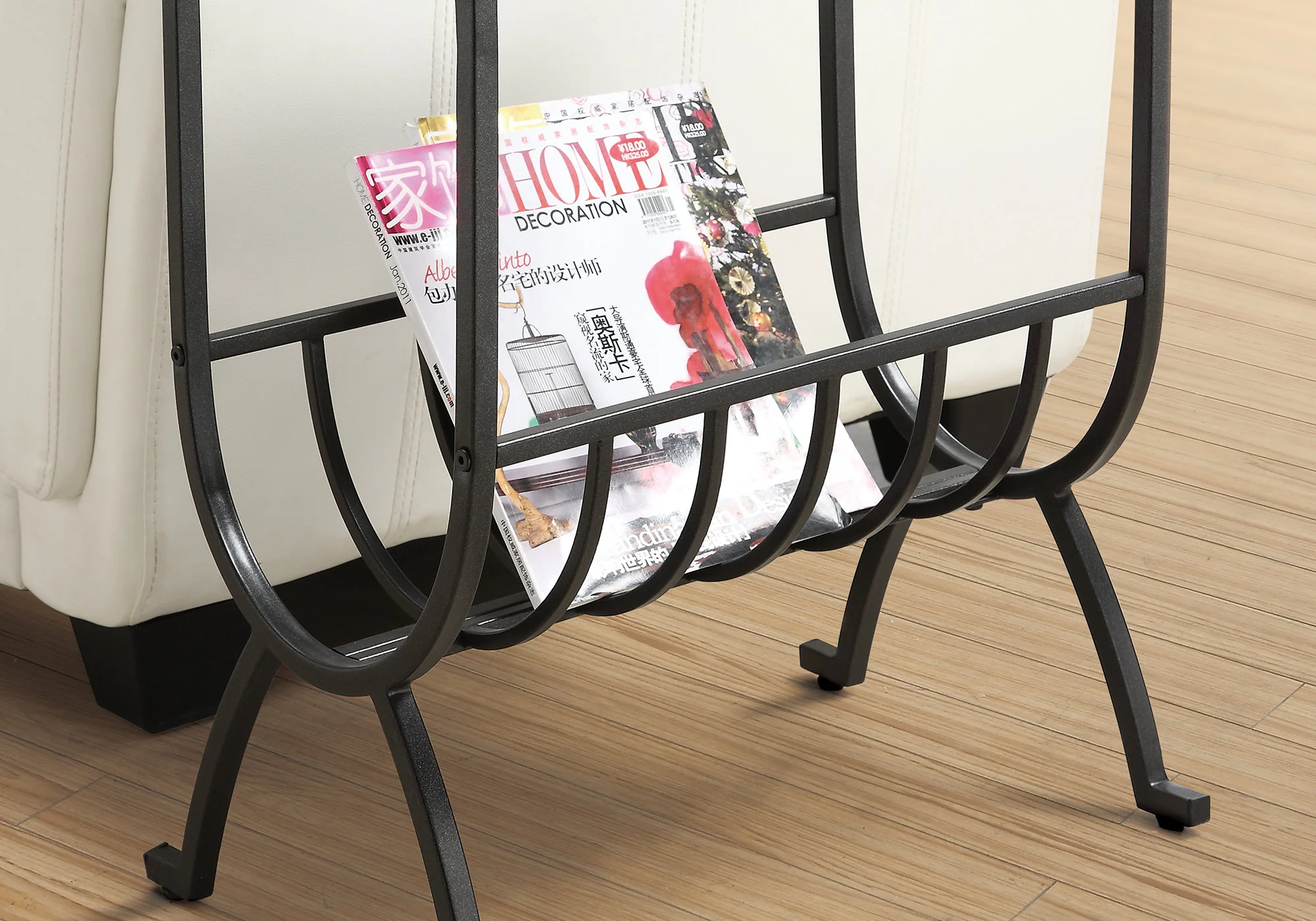Brown Clear Metal Tempered Glass Accent Table By Homeroots - Image 2