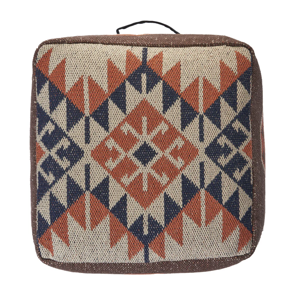 Brown Cotton Blend Ottoman By Homeroots - Image 3