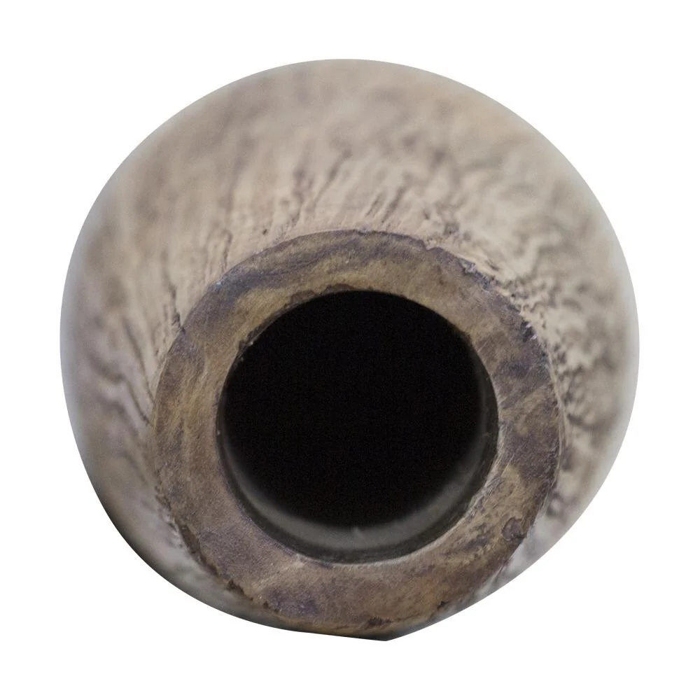 Brown Cylinder Wood Floor Vase By Homeroots - Image 2