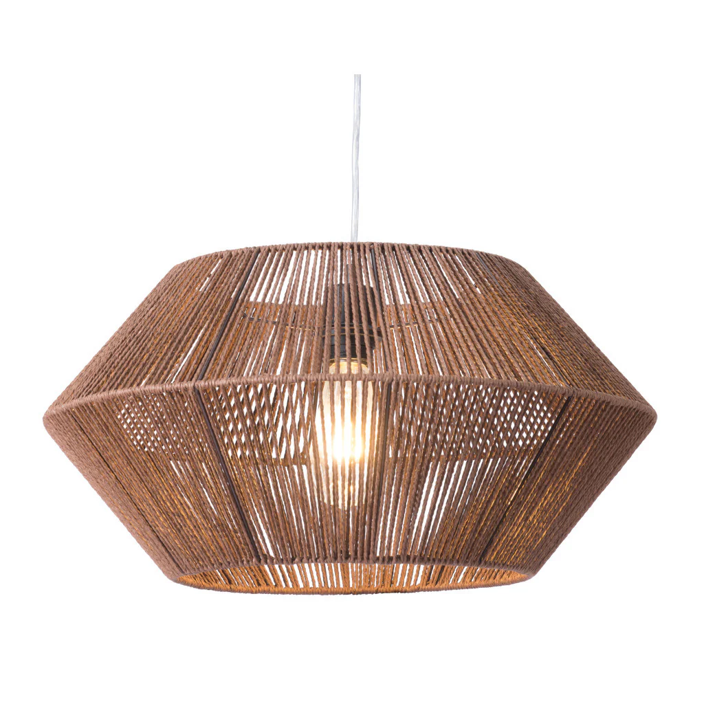 Brown Dashy Ceiling Lamp By Homeroots - Image 2