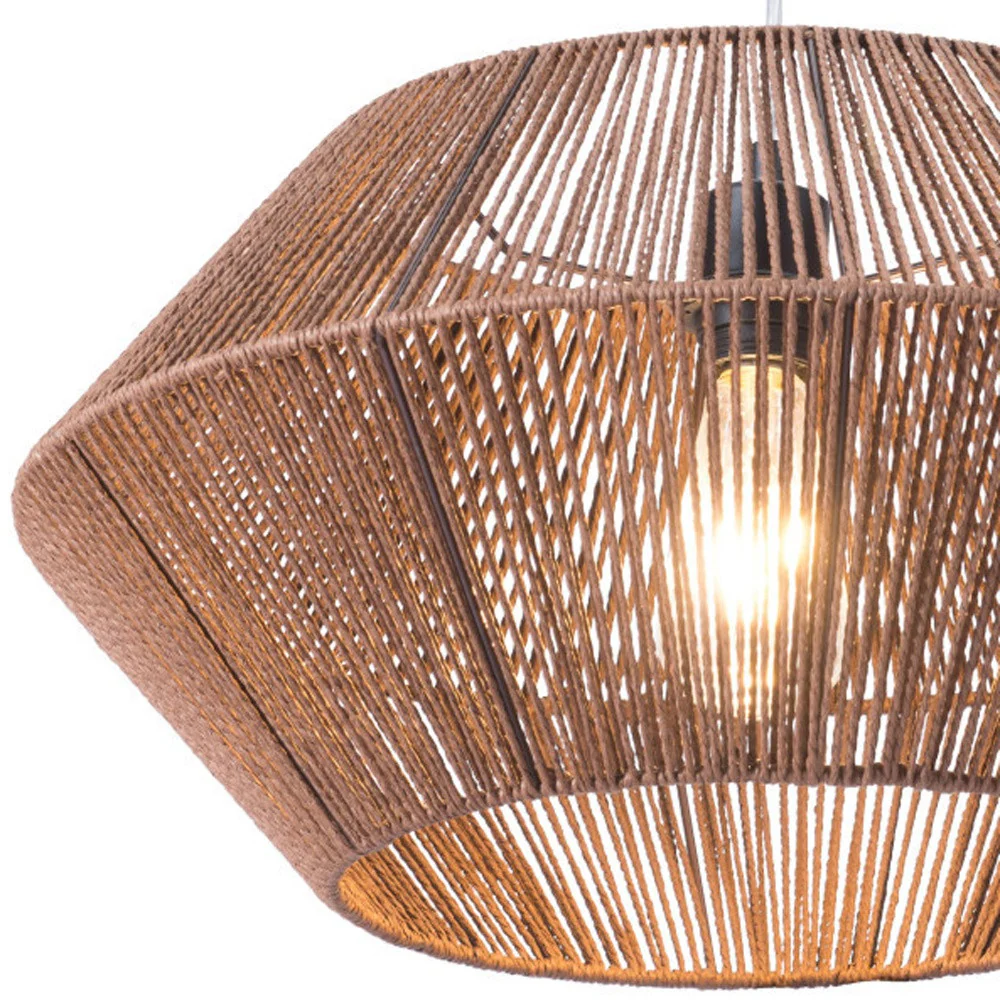 Brown Dashy Ceiling Lamp By Homeroots - Image 7