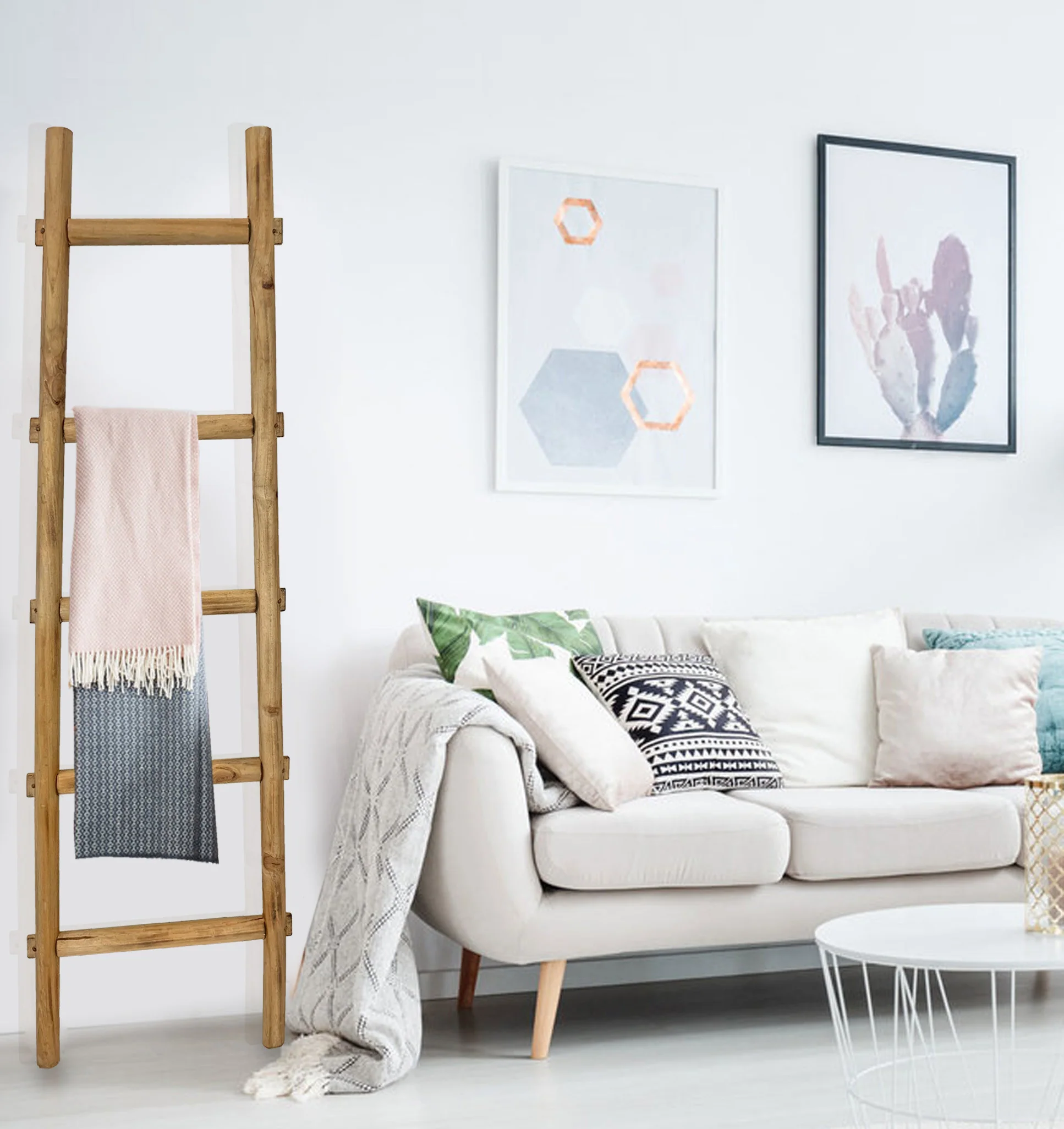 Brown Decorative Ladder Shelve By Homeroots - Image 7