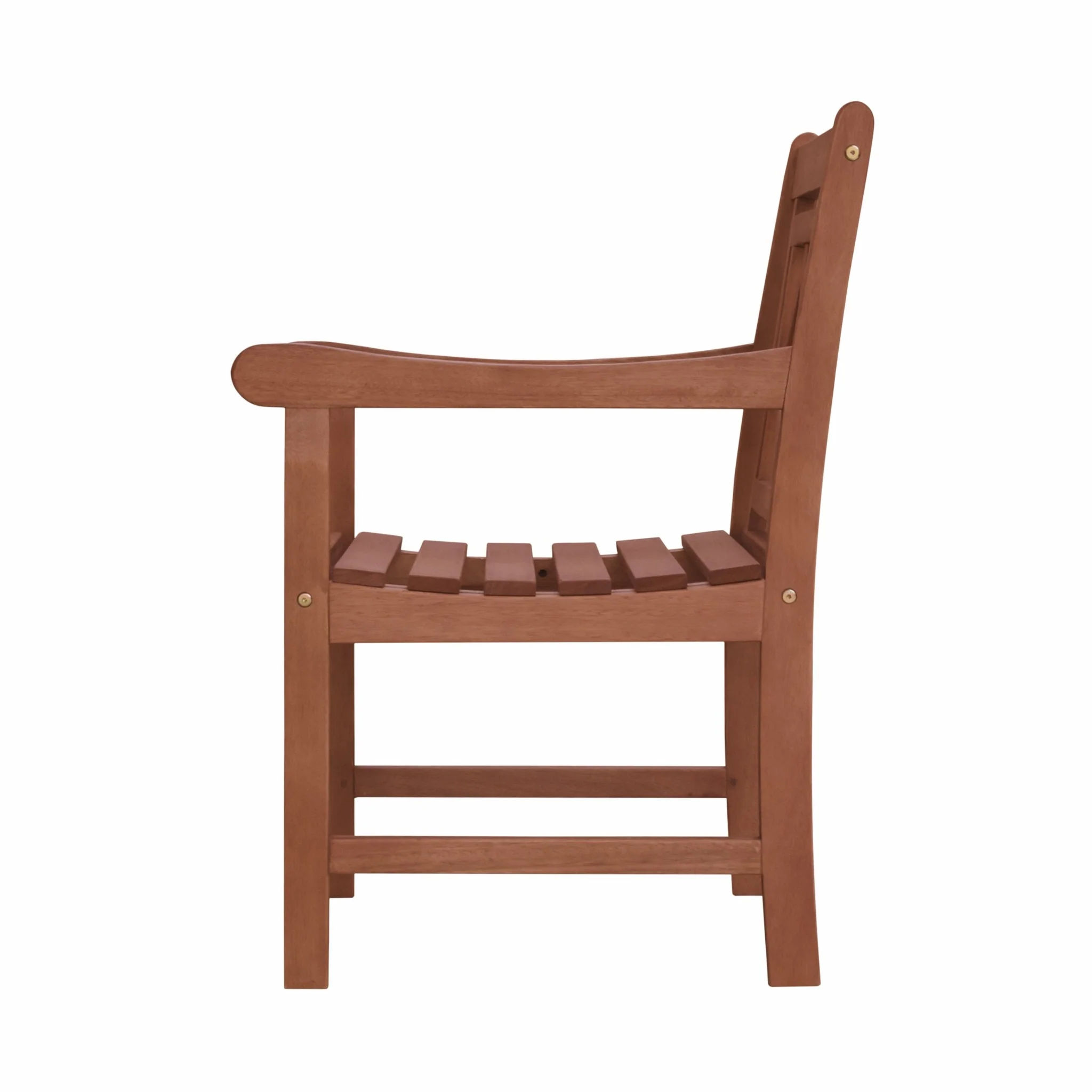 Brown Dining Armchair with Decorative Back By Homeroots - Image 4