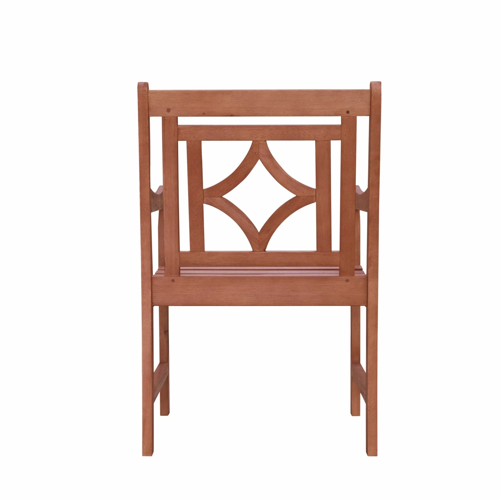 Brown Dining Armchair with Decorative Back By Homeroots - Image 5