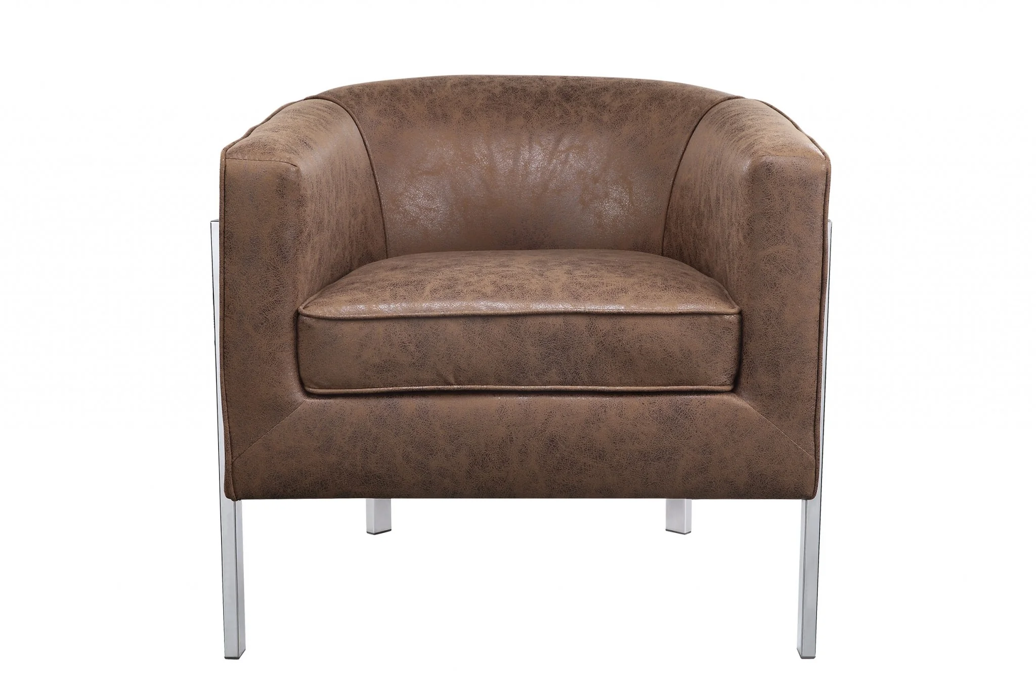 Brown Edgy Accent Chair By Homeroots - Image 2