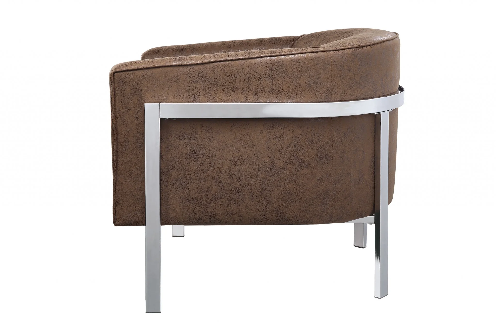 Brown Edgy Accent Chair By Homeroots - Image 4