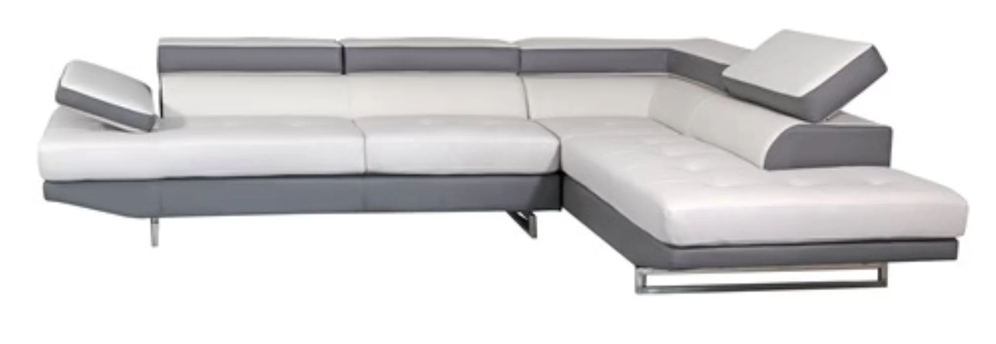 Brown Faux Leather Stationary L Shaped Two Piece Sofa And Chaise By Homeroots - Image 9