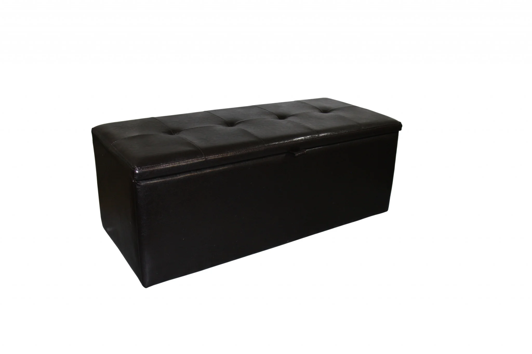Brown Faux Leather Storage Bench By Homeroots - Image 6