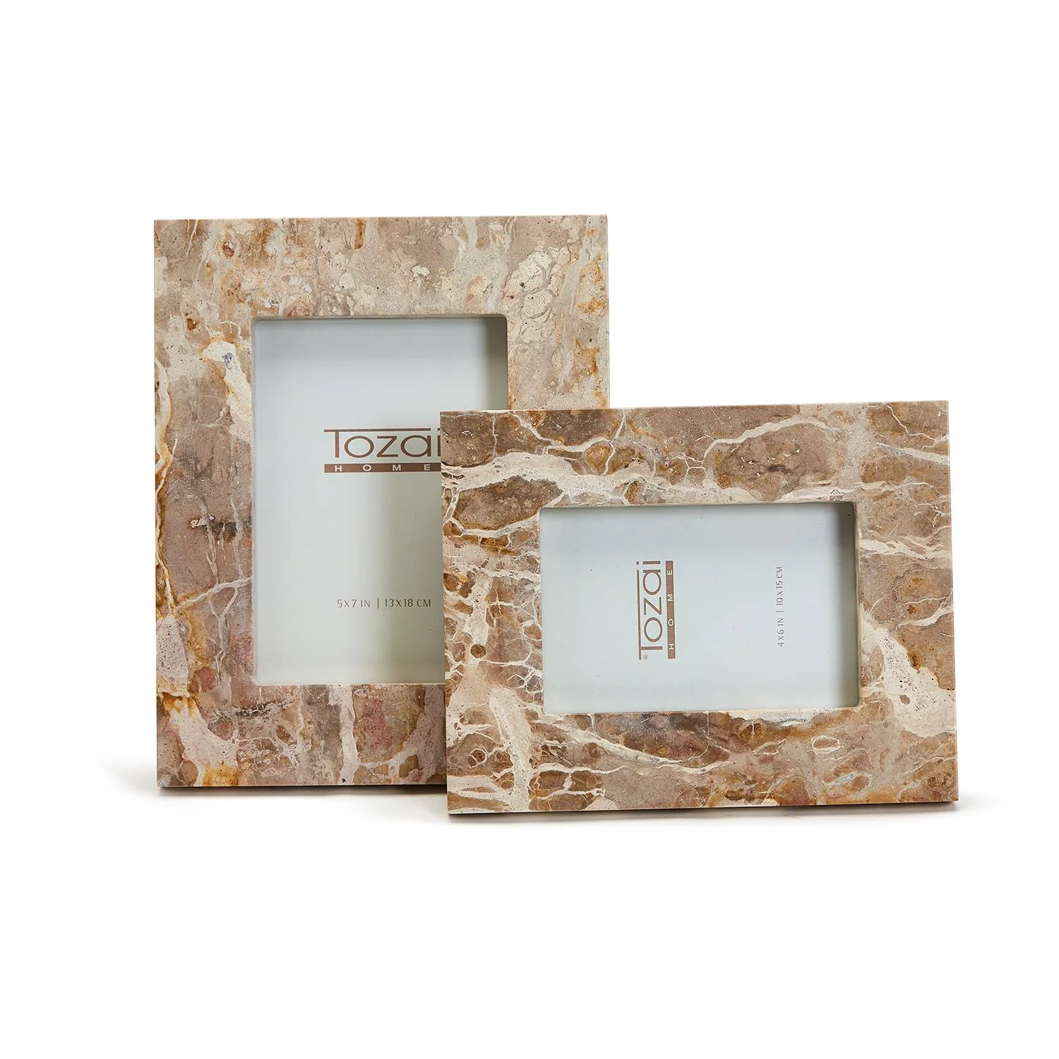 Brown Galaxy Marble Photo Frame Set Of 4 By Tozai Home - Image 2