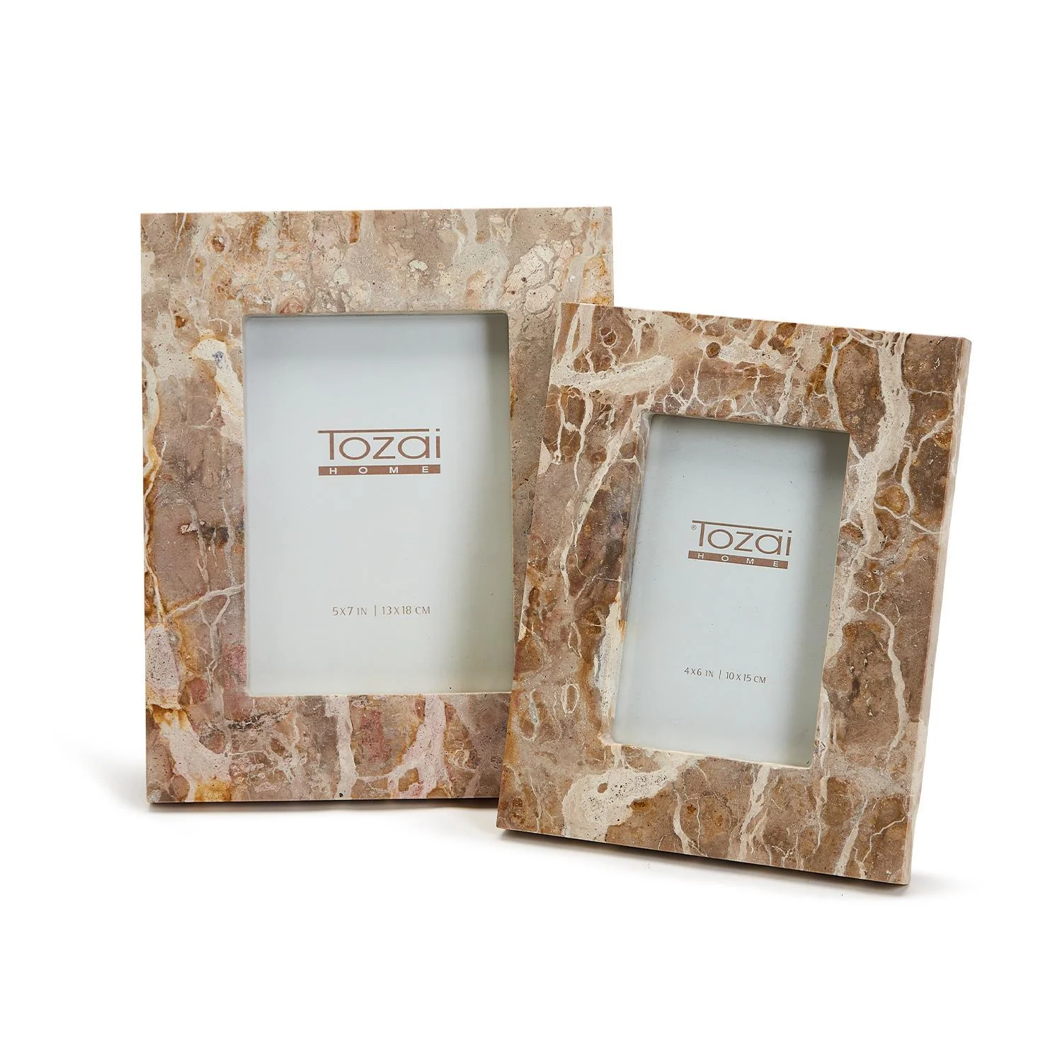 Brown Galaxy Marble Photo Frame Set Of 4 By Tozai Home - Image 3