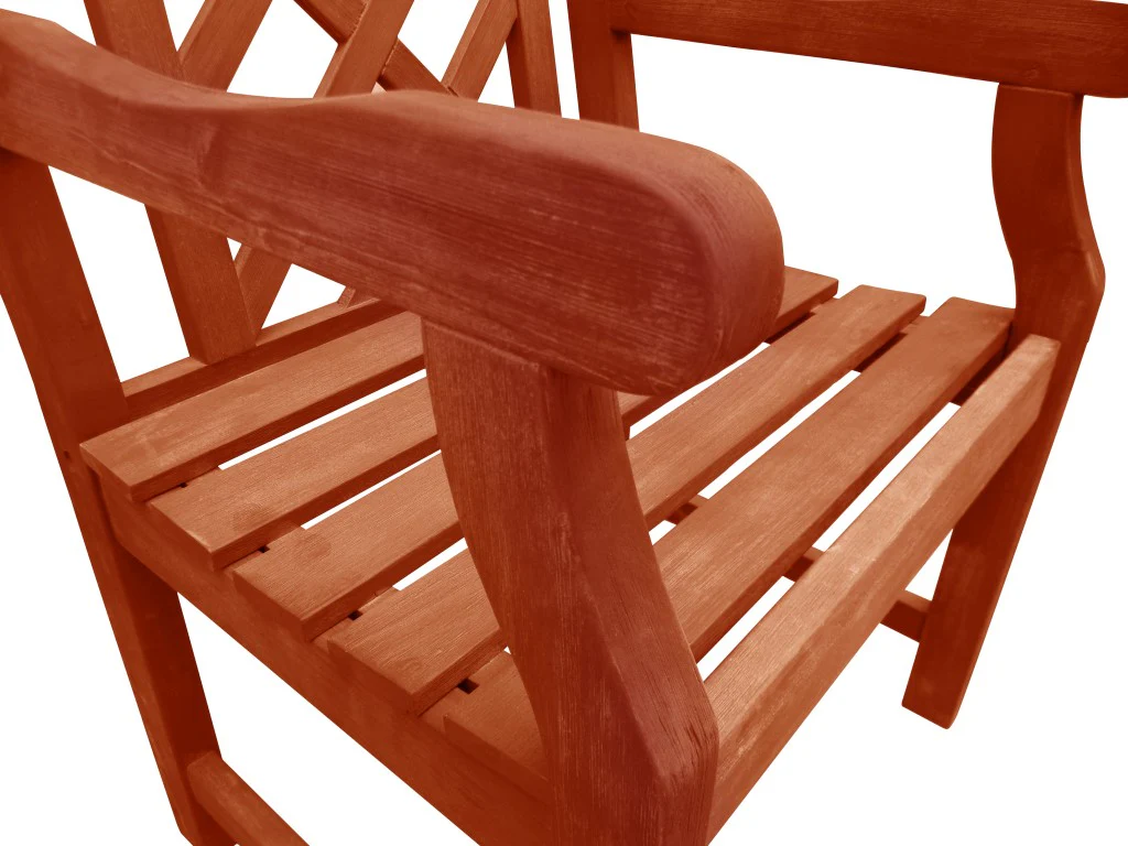 Brown Garden Armchair By Homeroots - Image 3