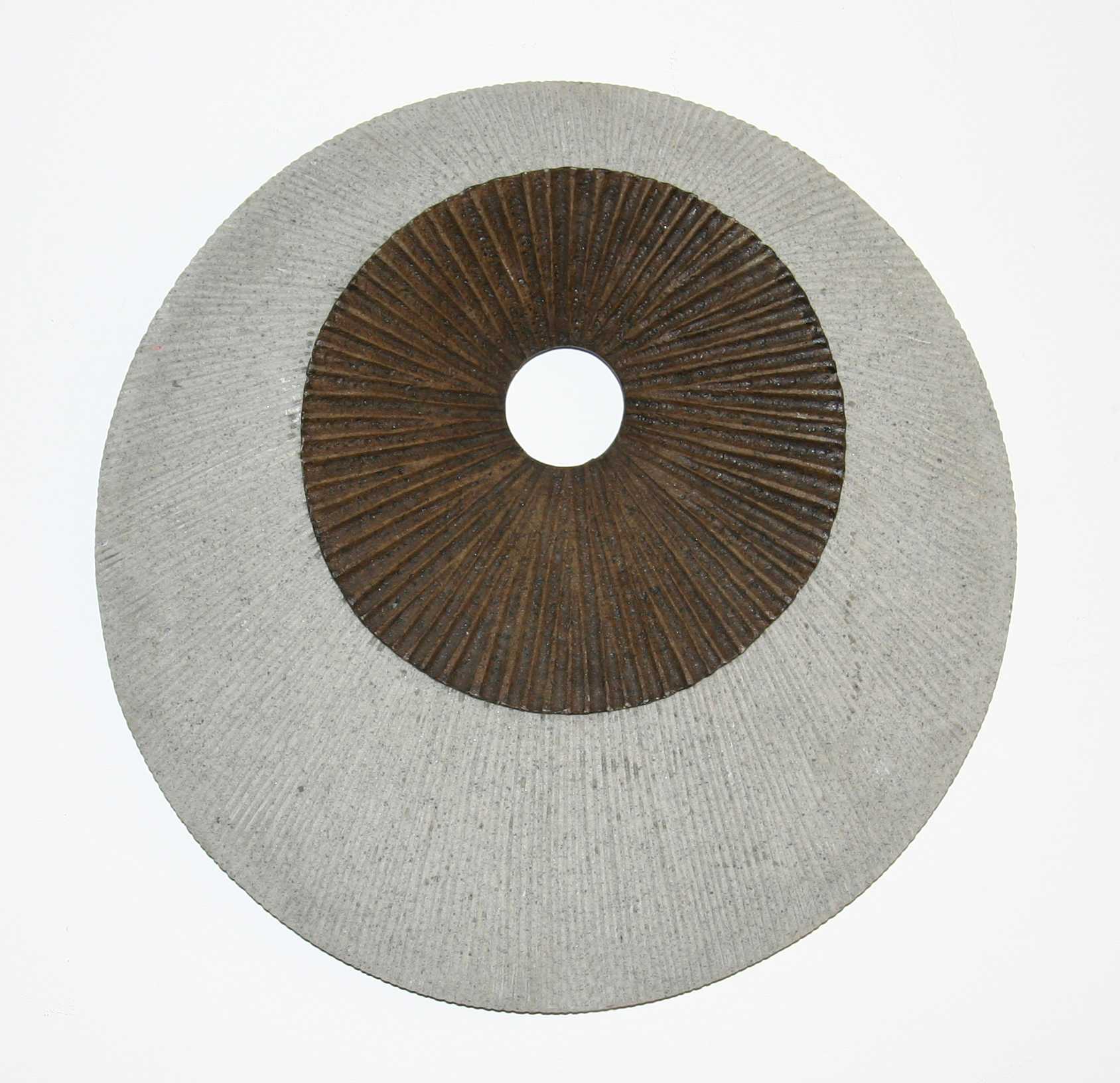Brown & Gray Round Double Layer Ribbed Wall Decor By Homeroots - 274770 - Image 2