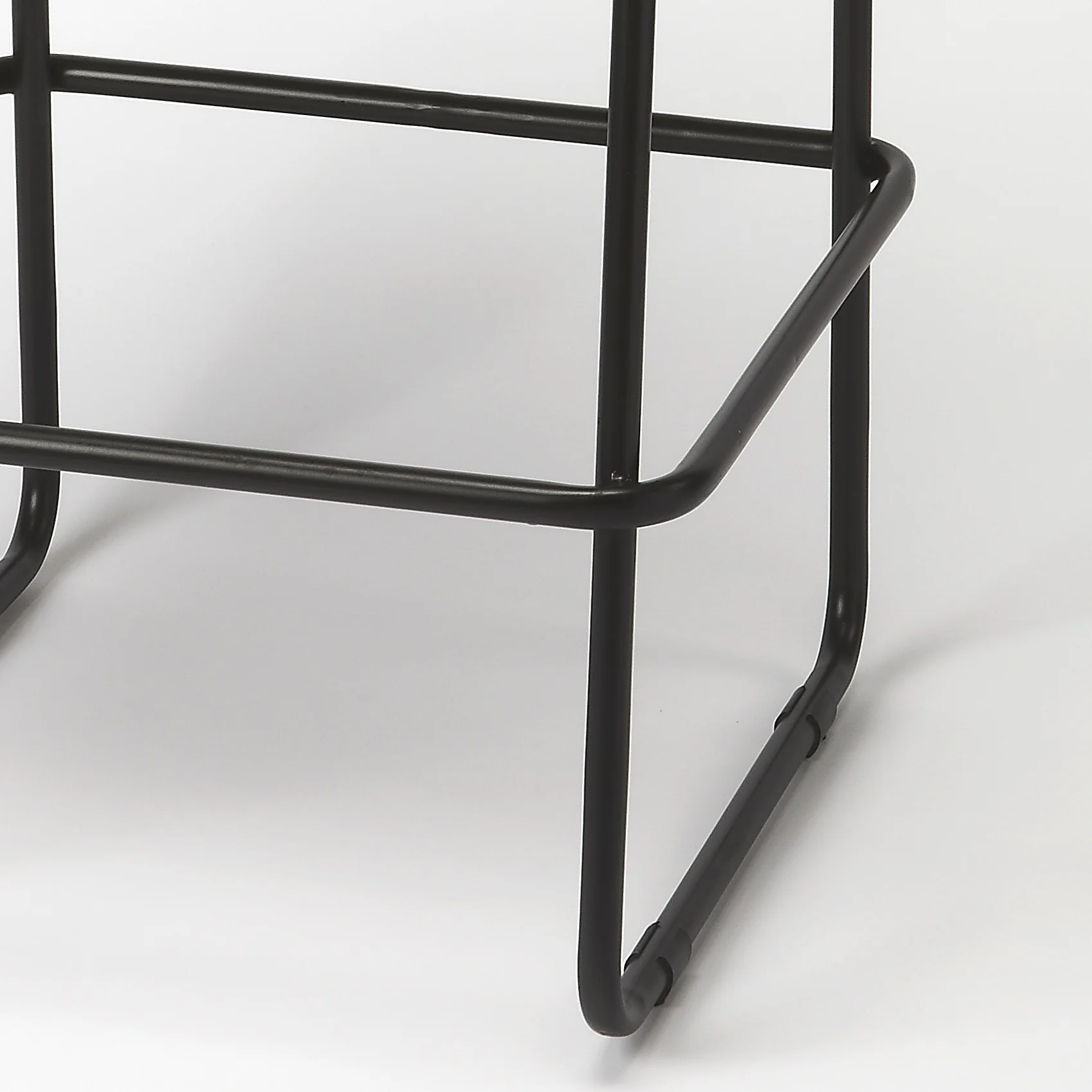 Brown Leather And Iron Bar Stool By Homeroots - 389114 - Image 4