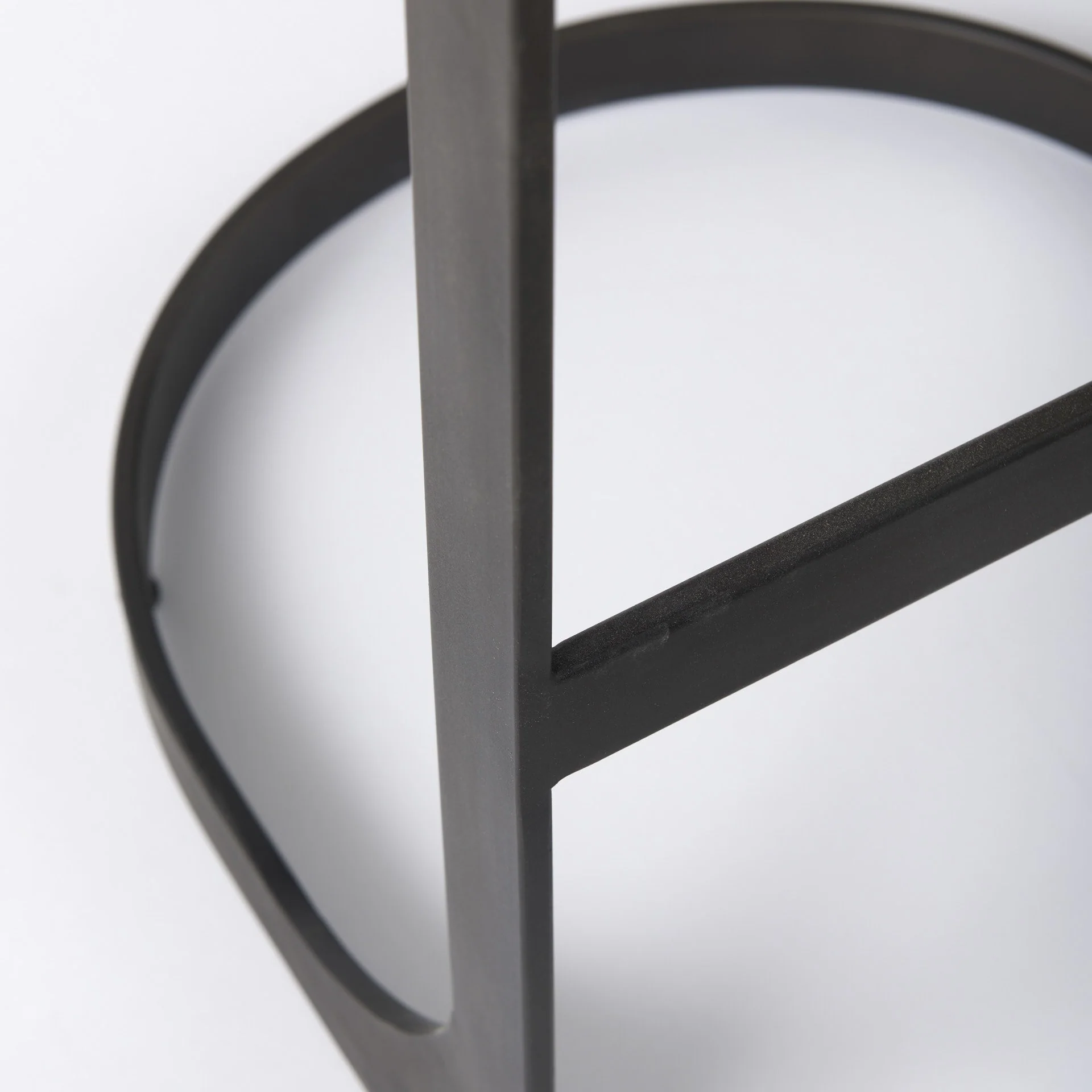 Brown Leather C Shape Metal Bar Stool By Homeroots - Image 18