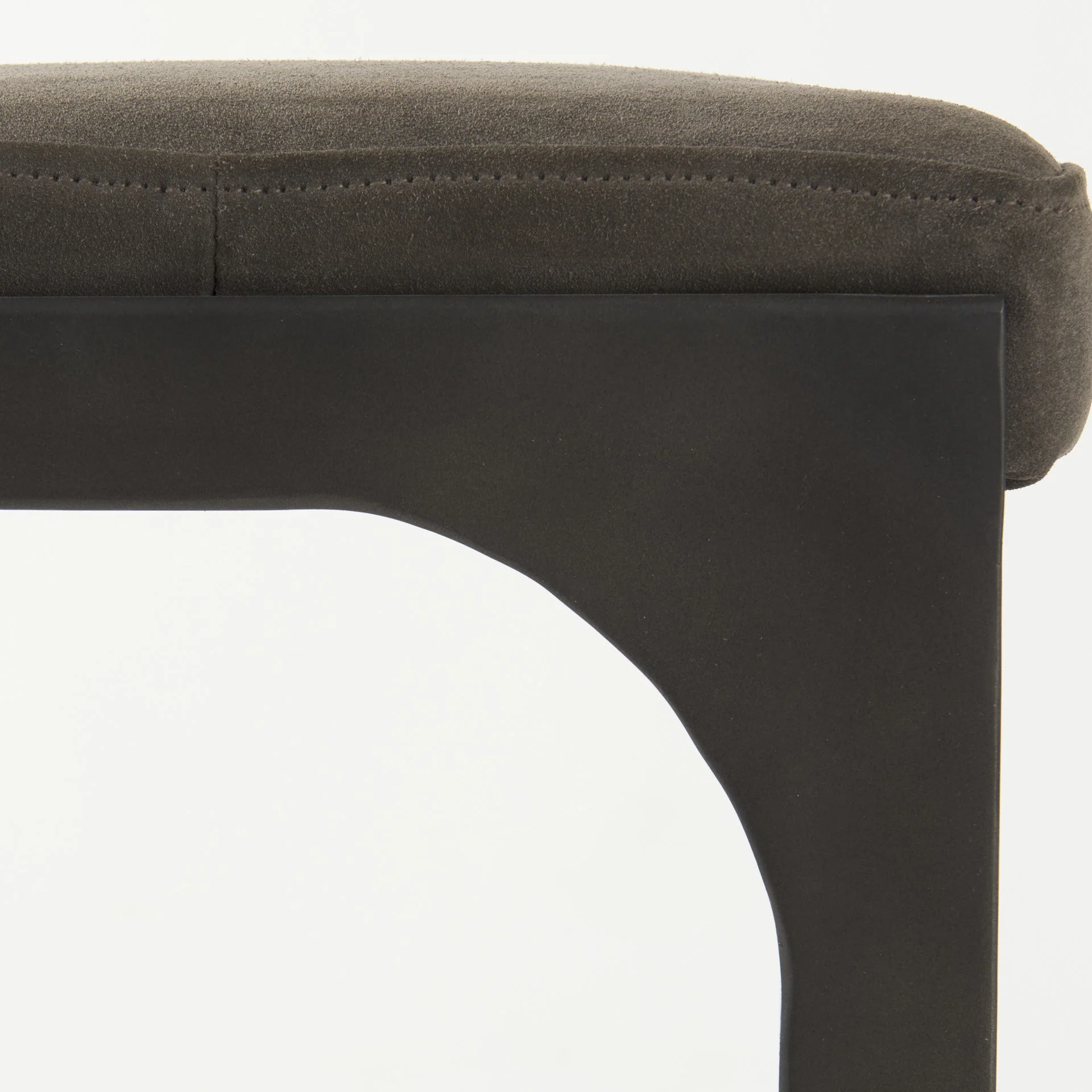 Brown Leather C Shape Metal Bar Stool By Homeroots - Image 25