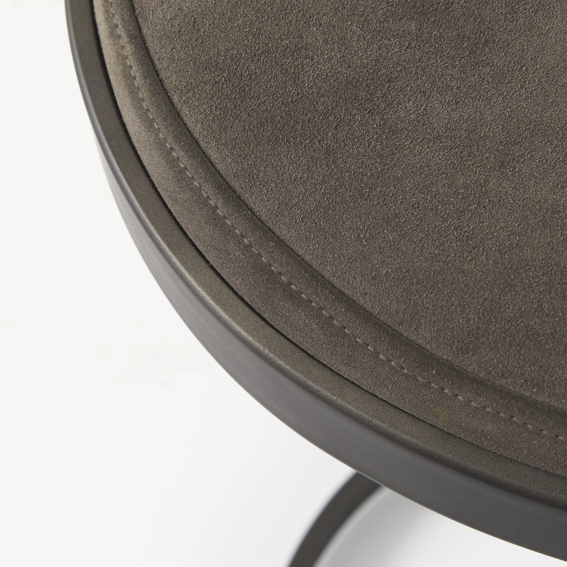 Brown Leather C Shape Metal Bar Stool By Homeroots - Image 26