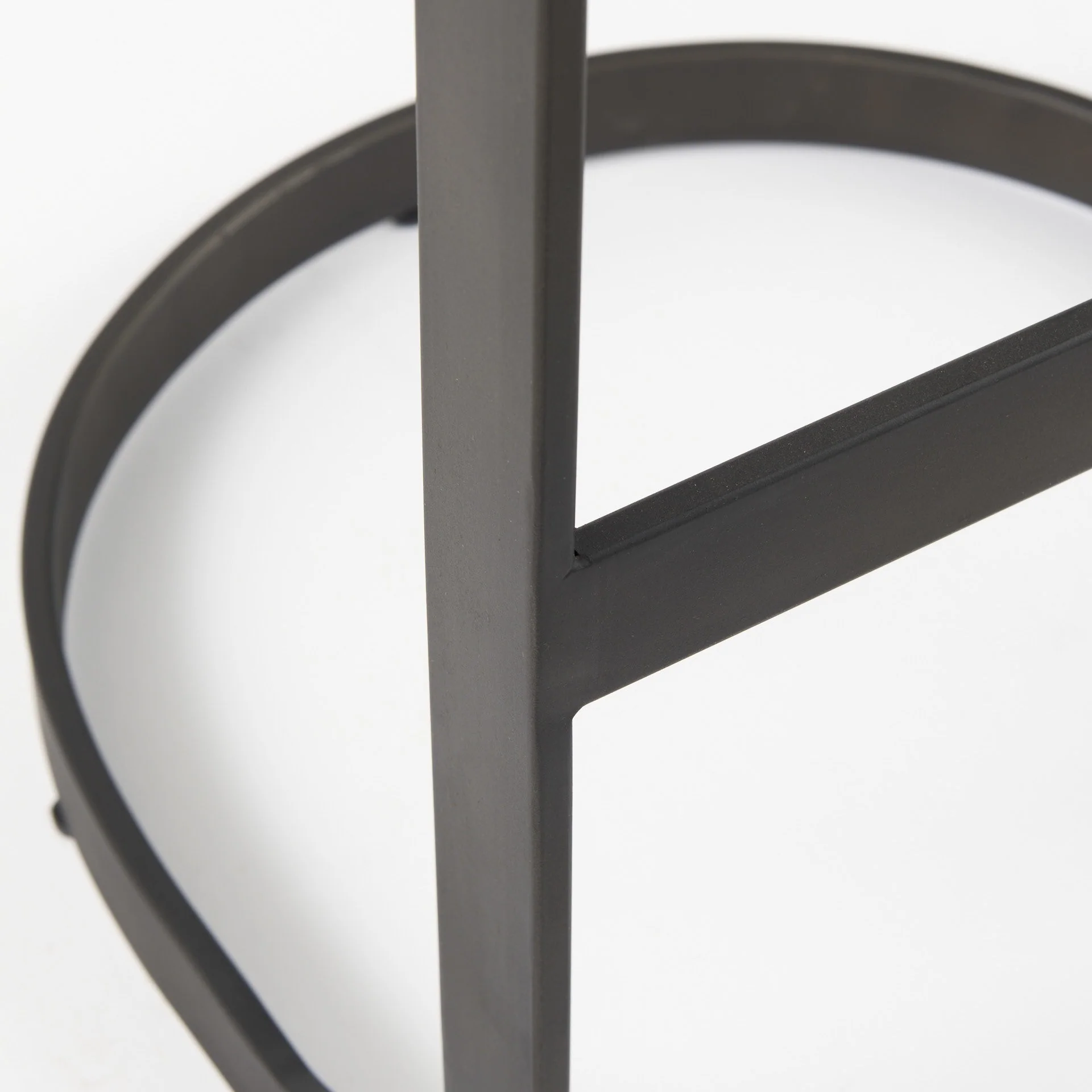 Brown Leather C Shape Metal Bar Stool By Homeroots - Image 27