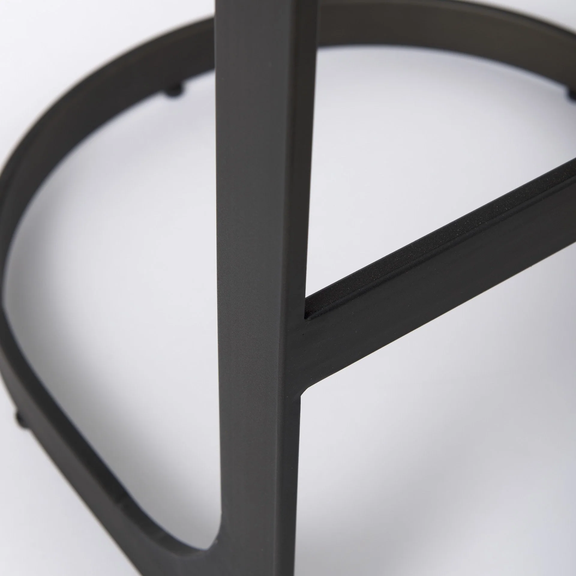 Brown Leather C Shape Metal Bar Stool By Homeroots - Image 9