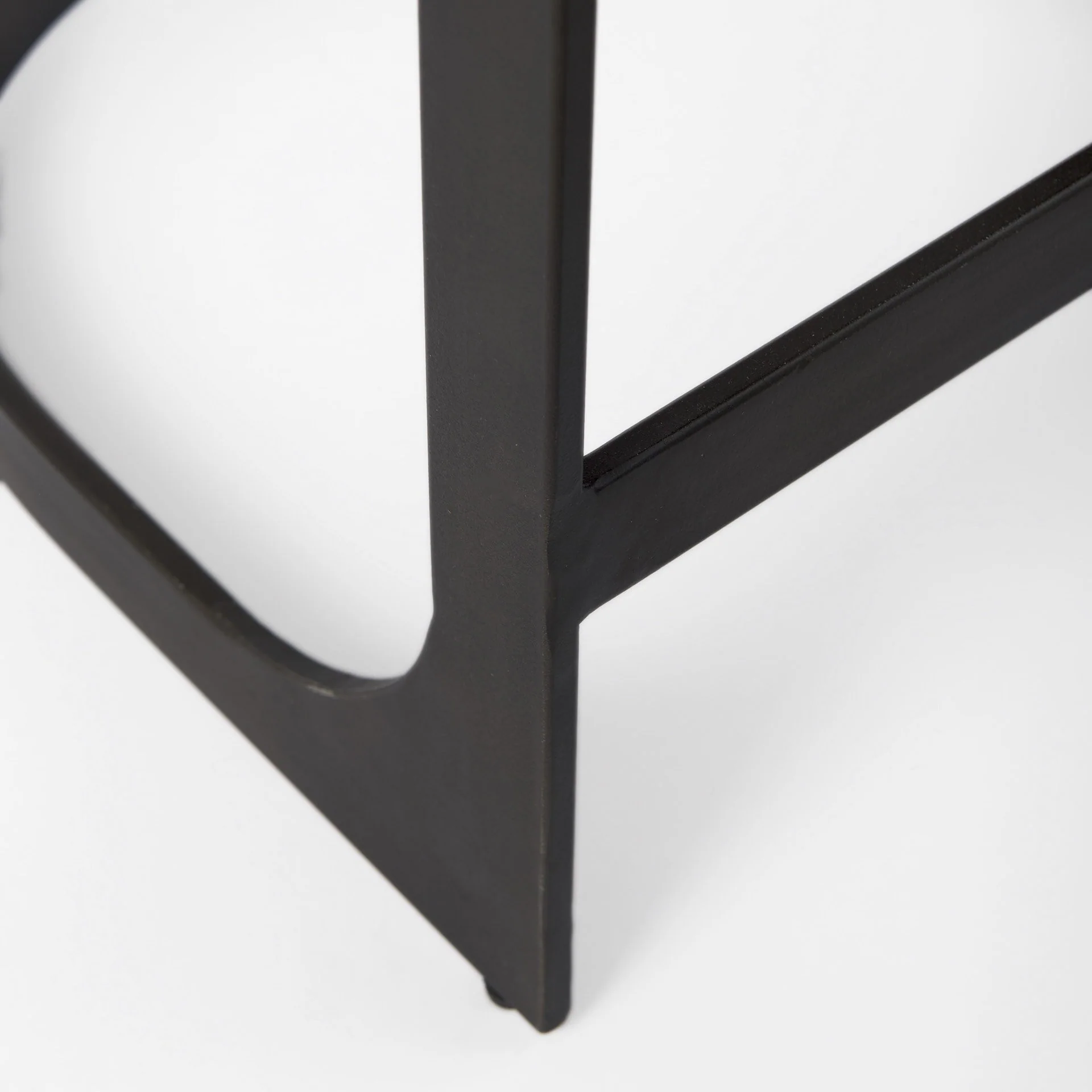 Brown Leather C Shape Metal Counter Stool By Homeroots - Image 9