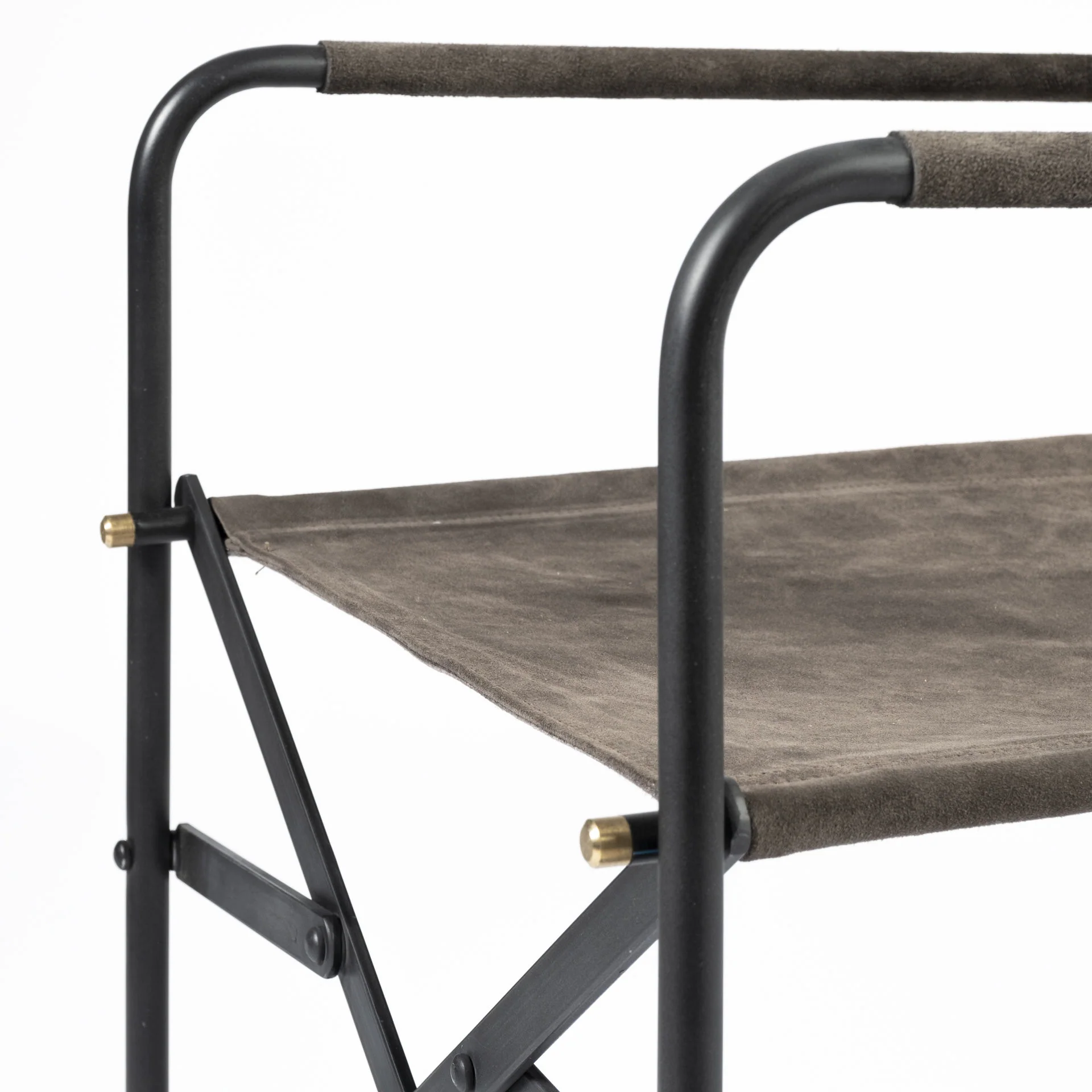 Brown Leather With Black Iron Frame Dining Chair By Homeroots - Image 8