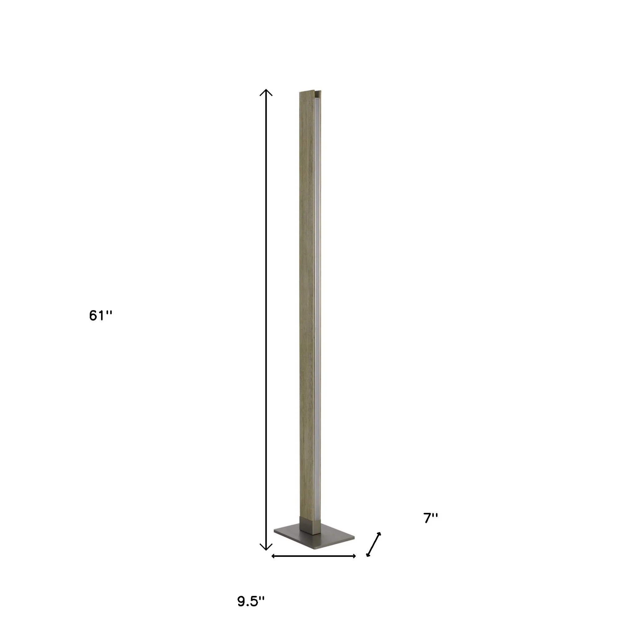 Brown Led Traditional Shaped Floor Lamp By Homeroots - Image 4