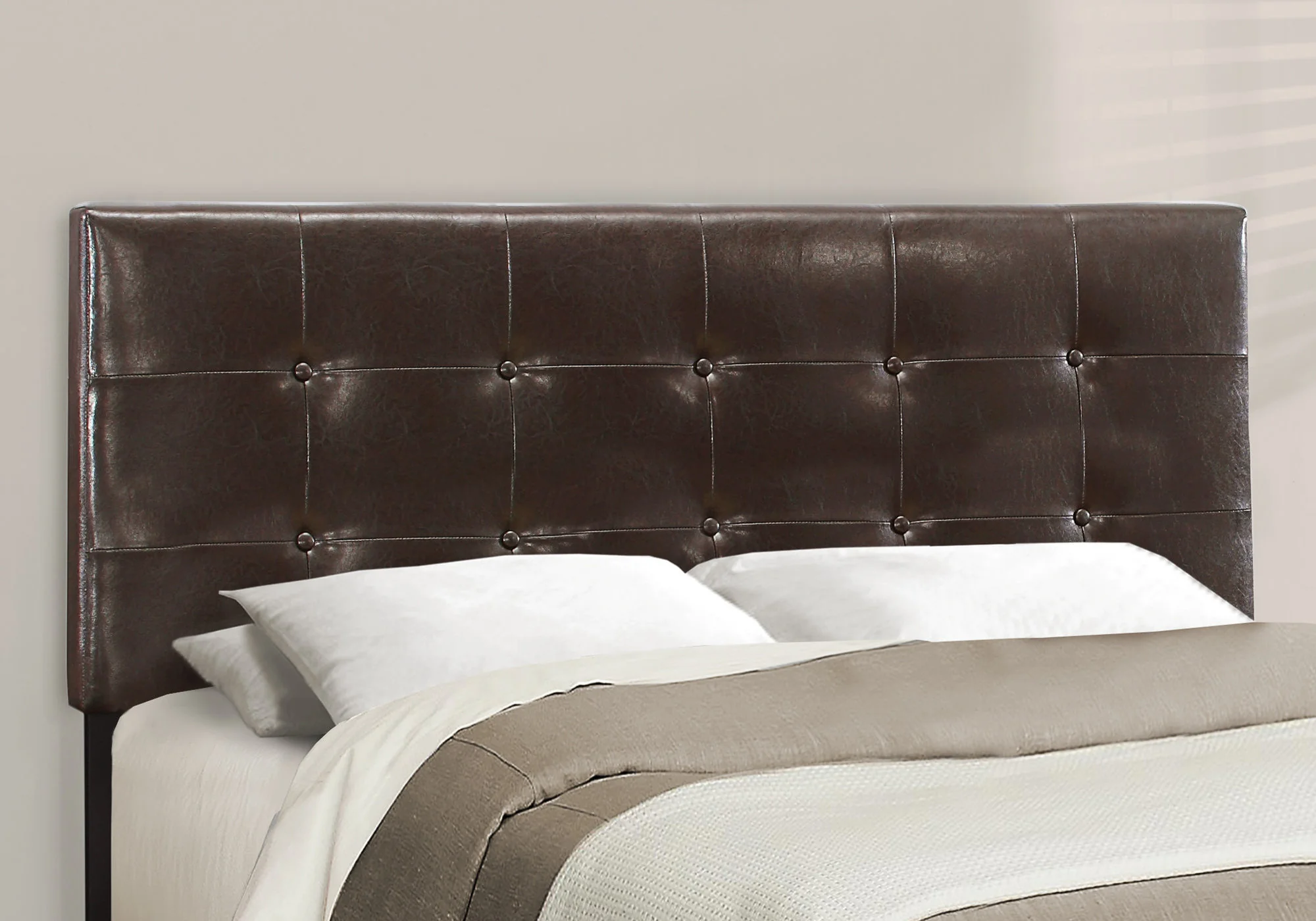 Brown Linen - Queen Size Bed By Homeroots - Image 2