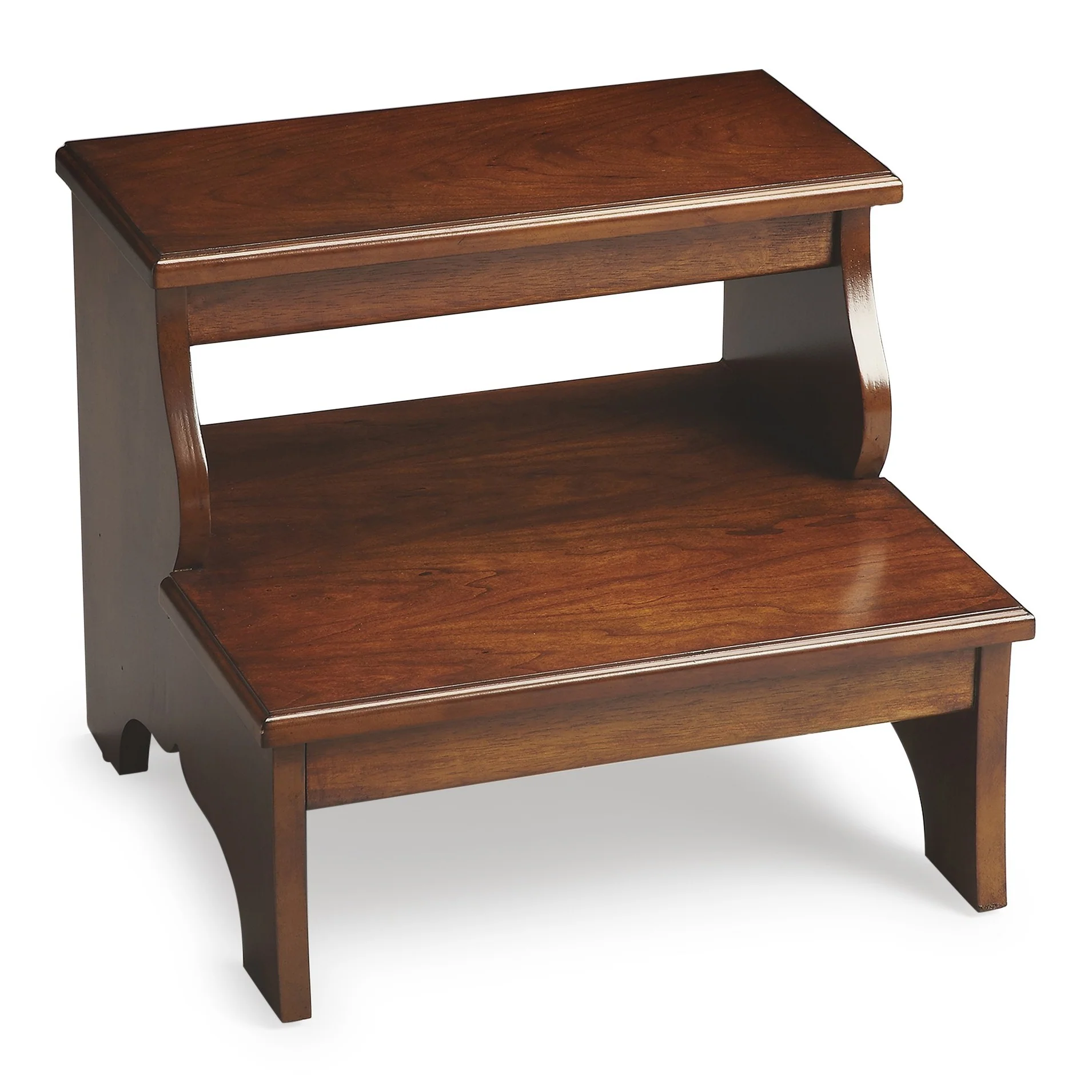 Brown Manufactured Wood Backless Bar Chair By Homeroots - Image 2