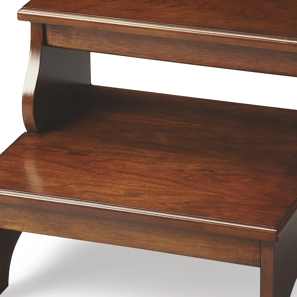 Brown Manufactured Wood Backless Bar Chair By Homeroots - Image 4