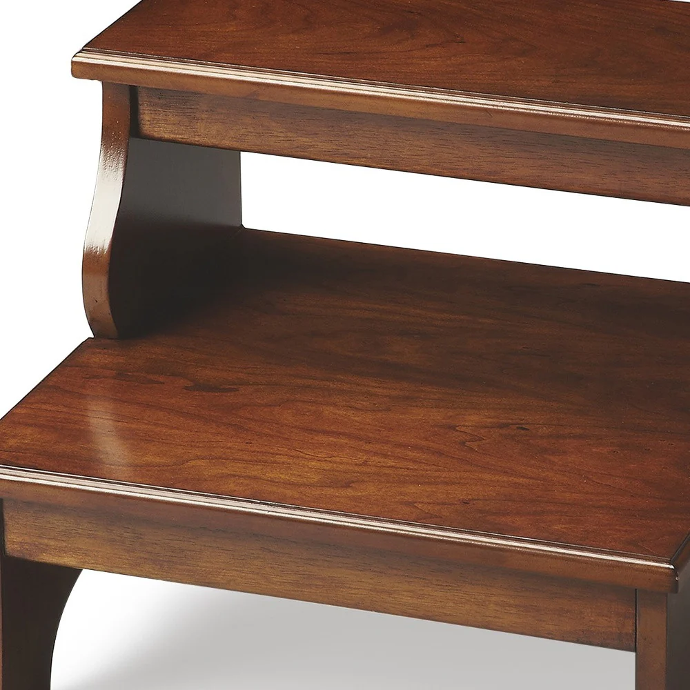 Brown Manufactured Wood Backless Bar Chair By Homeroots - Image 5