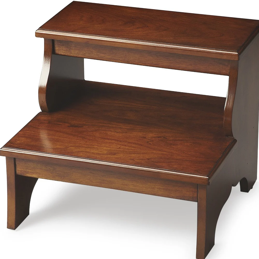 Brown Manufactured Wood Backless Bar Chair By Homeroots - Image 6