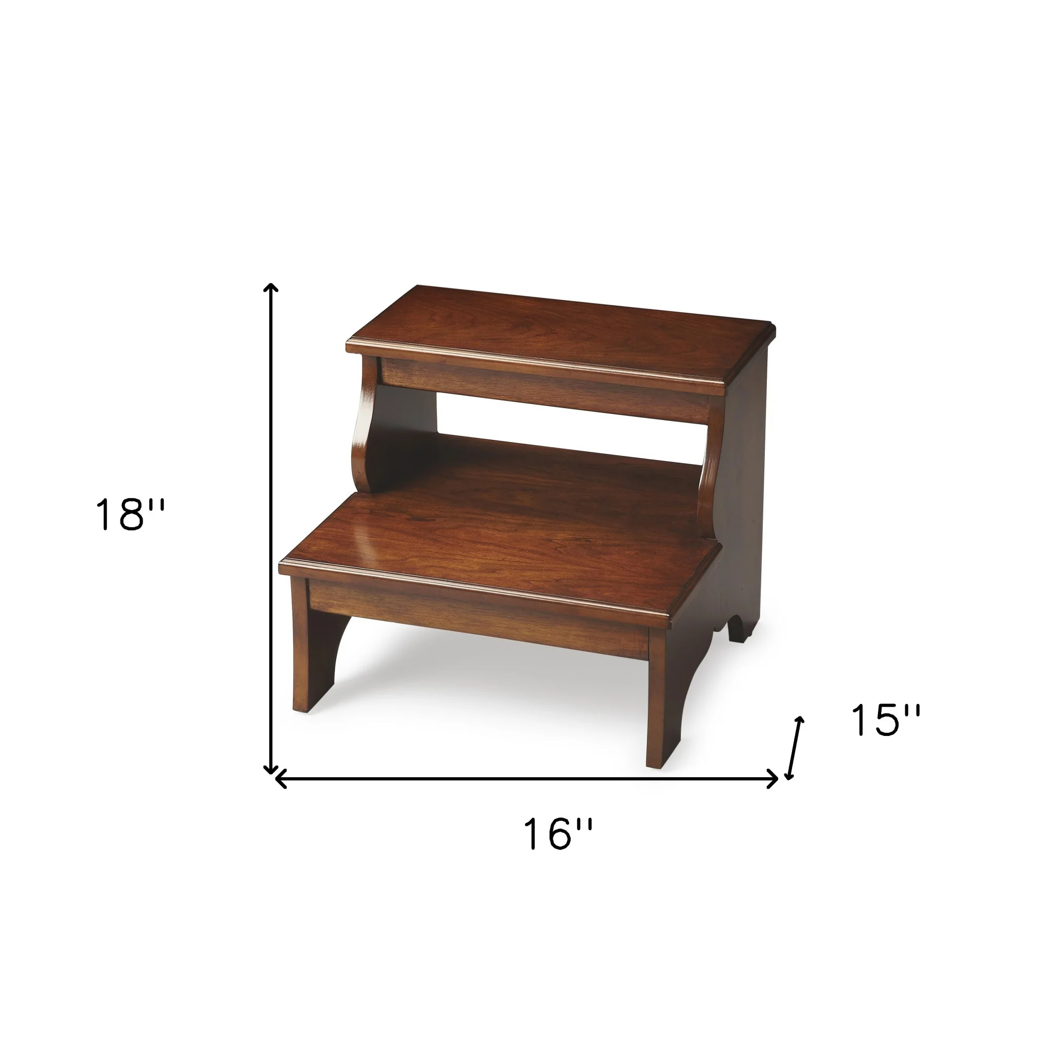Brown Manufactured Wood Backless Bar Chair By Homeroots - Image 8