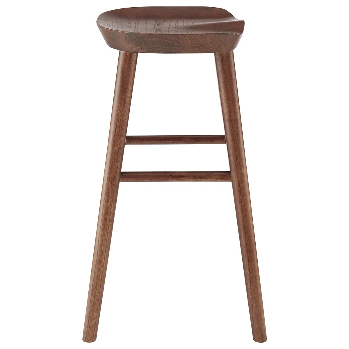 Brown Manufactured Wood Backless Counter Height Bar Chair By Homeroots - Image 4