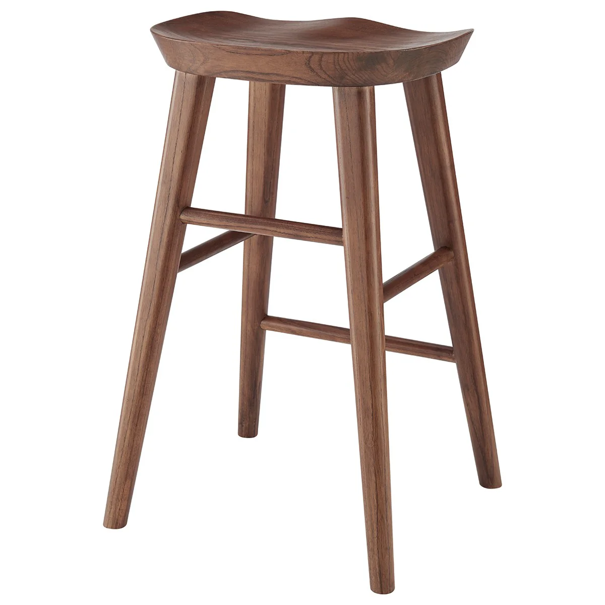 Brown Manufactured Wood Backless Counter Height Bar Chair By Homeroots - Image 5