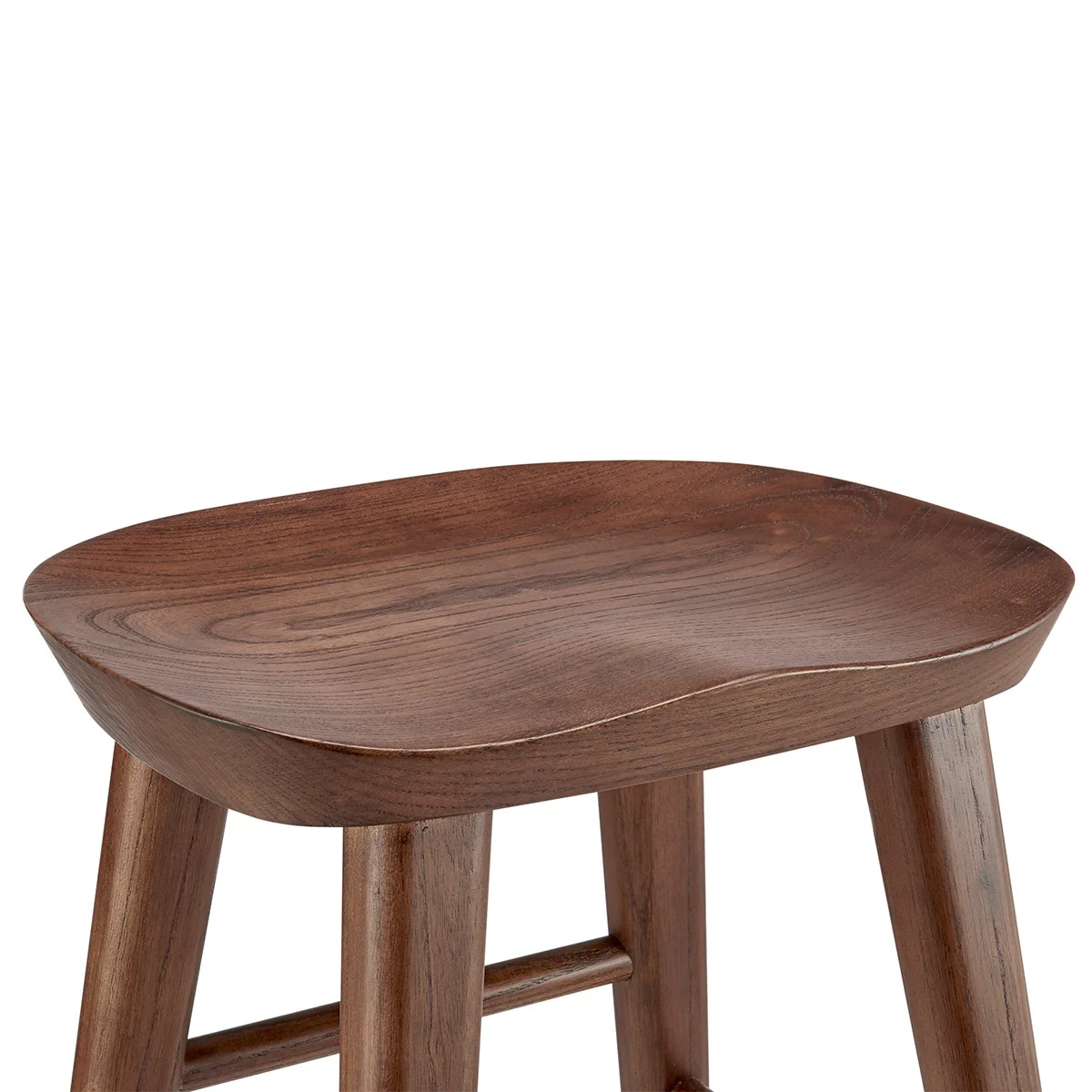 Brown Manufactured Wood Backless Counter Height Bar Chair By Homeroots - Image 7