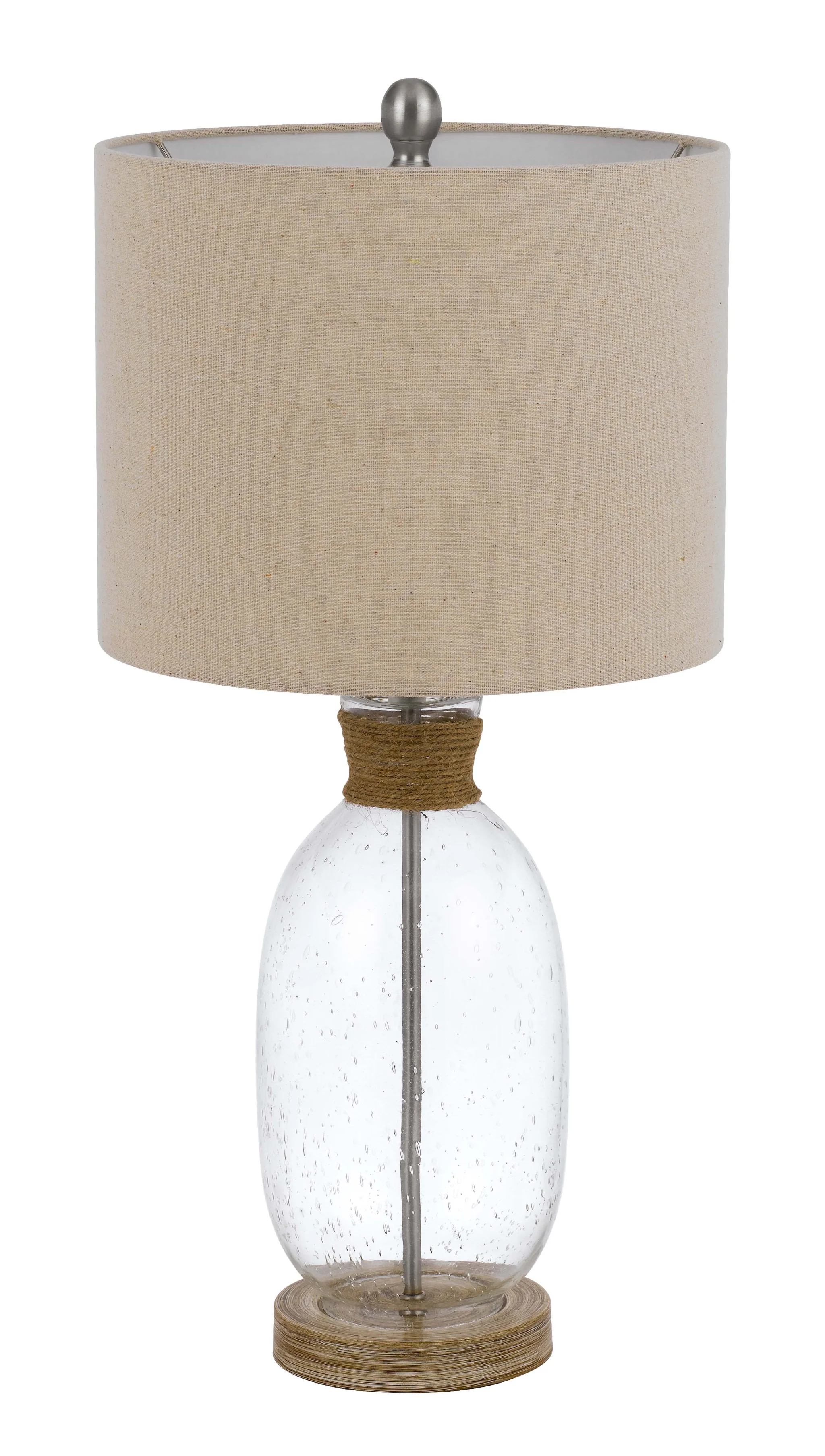 Brown Mason Jar Table Lamp With Brown Drum Shade By Homeroots - Image 3