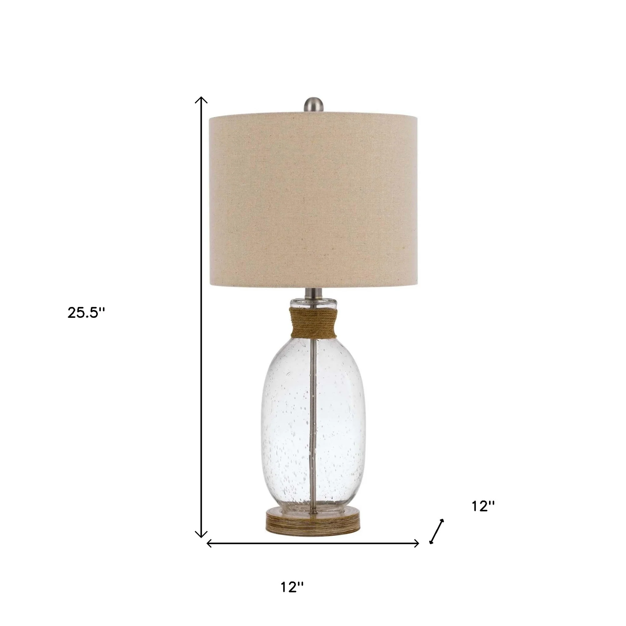 Brown Mason Jar Table Lamp With Brown Drum Shade By Homeroots - Image 4