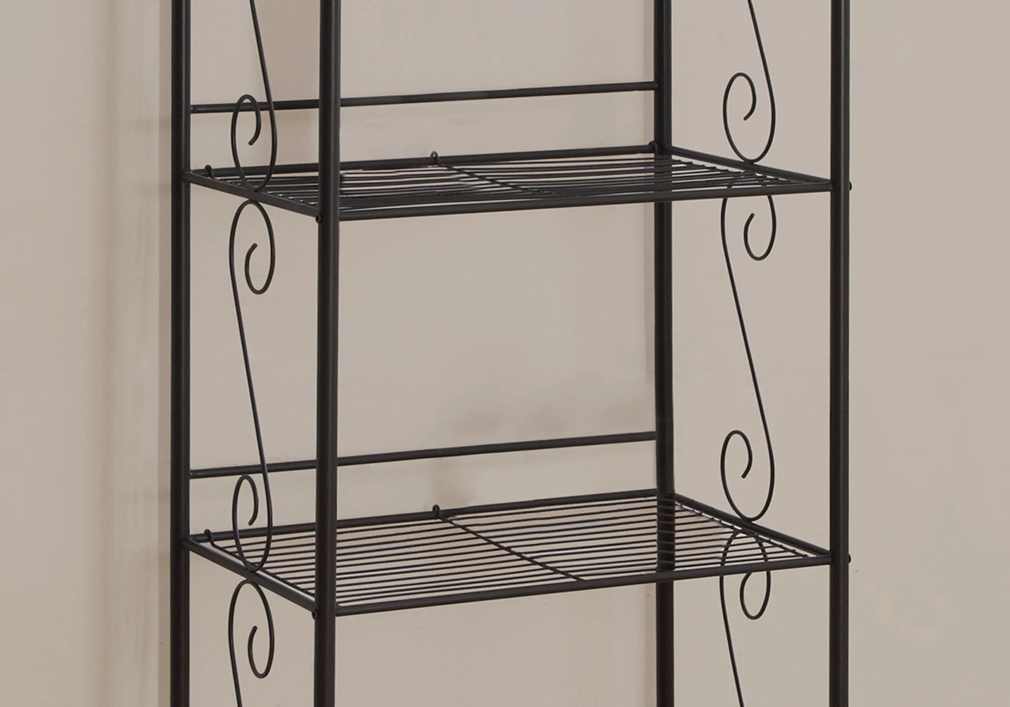 Brown Metal Shelf Bookcase By Homeroots - Image 3