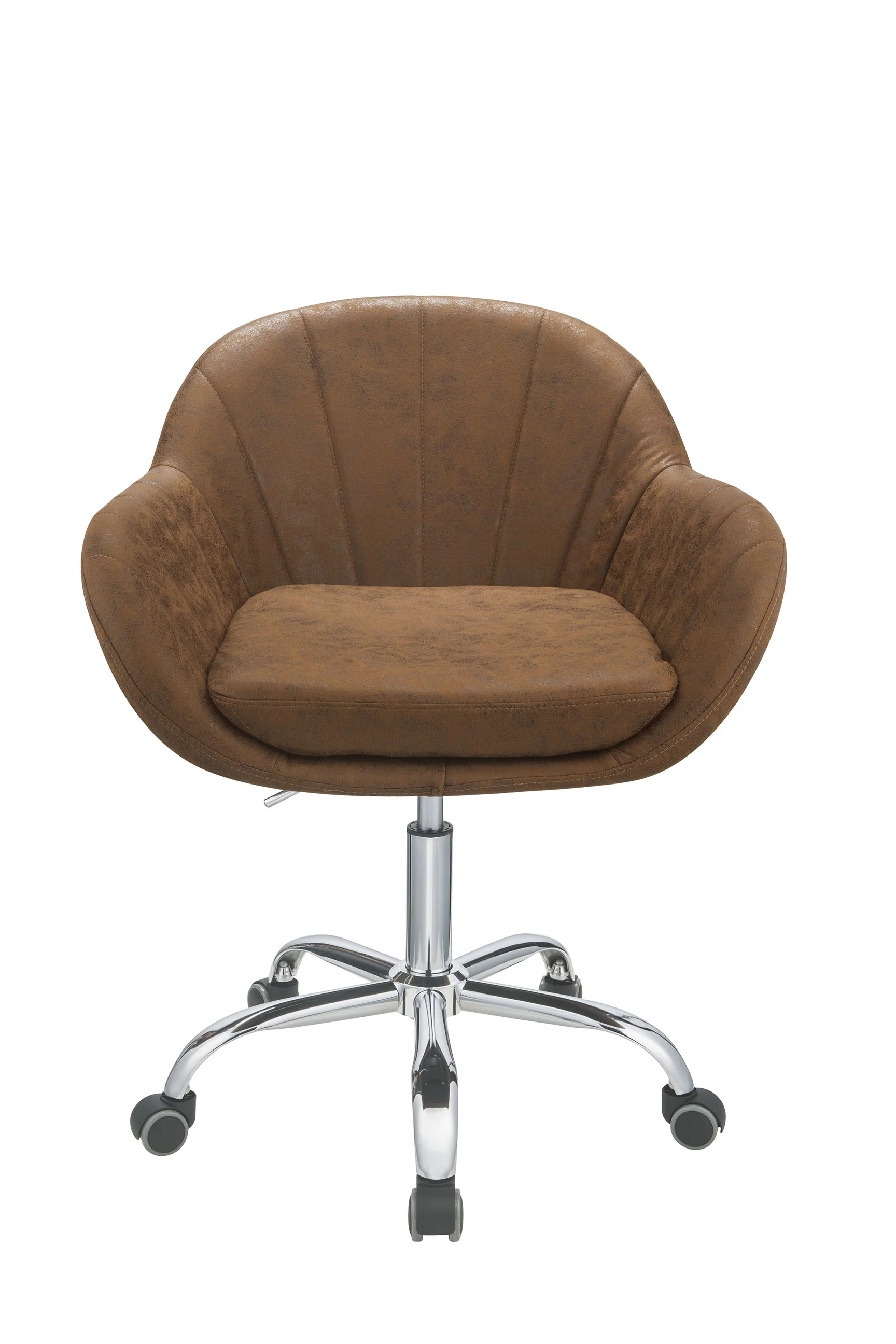 Brown Metal Tube Office Chair By Homeroots - Image 2