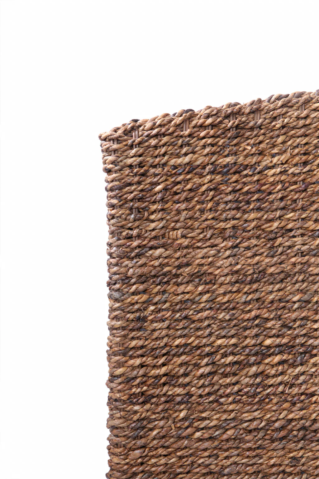 Brown Natural and Rustic Woven Banana Leaf Curved King Size Headboard By Homeroots - Image 3