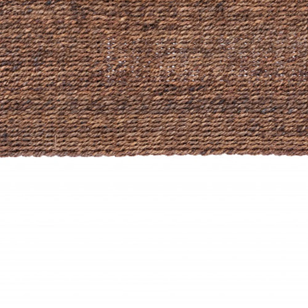 Brown Natural and Rustic Woven Banana Leaf Curved Queen Size Headboard By Homeroots - Image 4