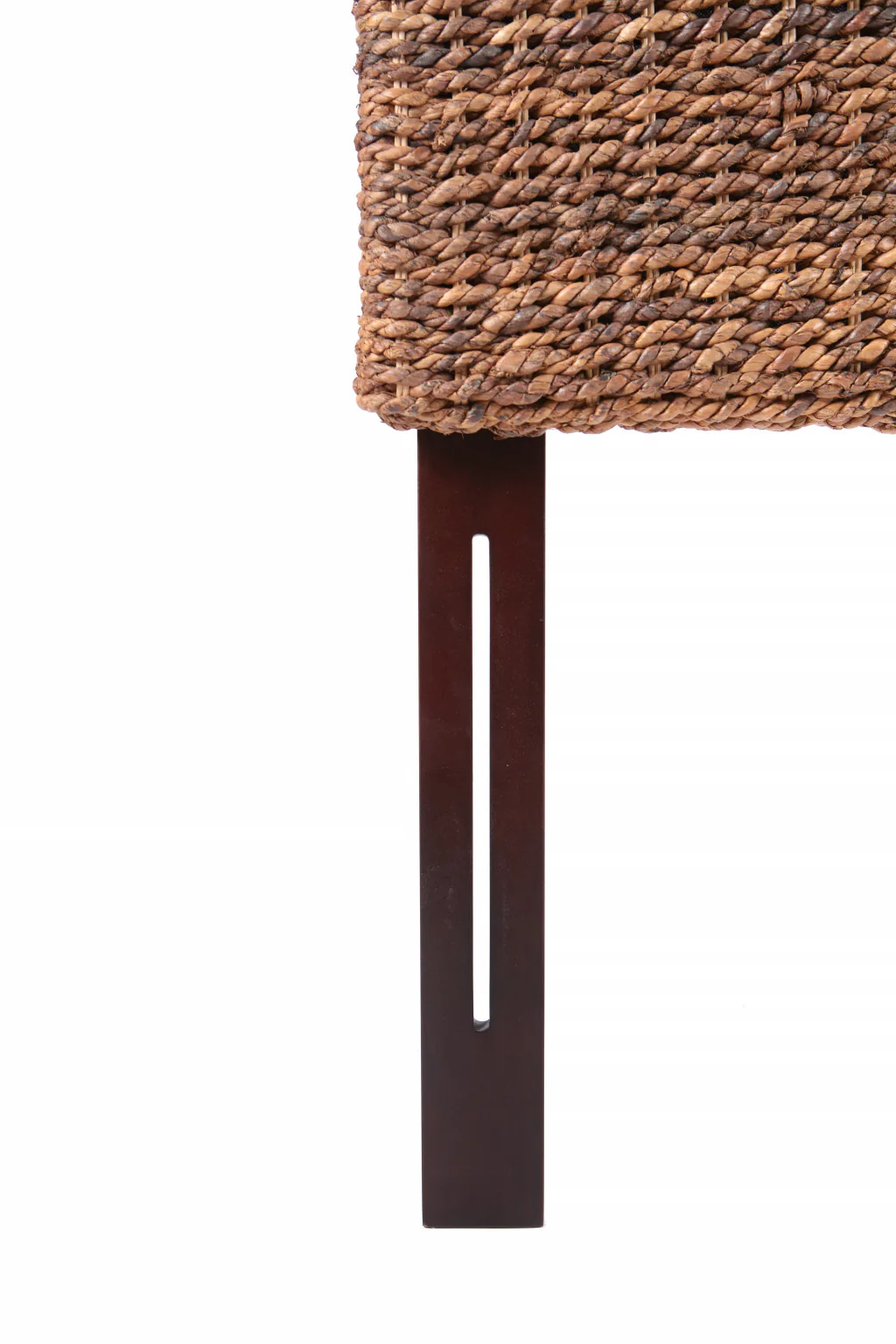 Brown Natural and Rustic Woven Banana Leaf Straight King Size Headboard By Homeroots - Image 4
