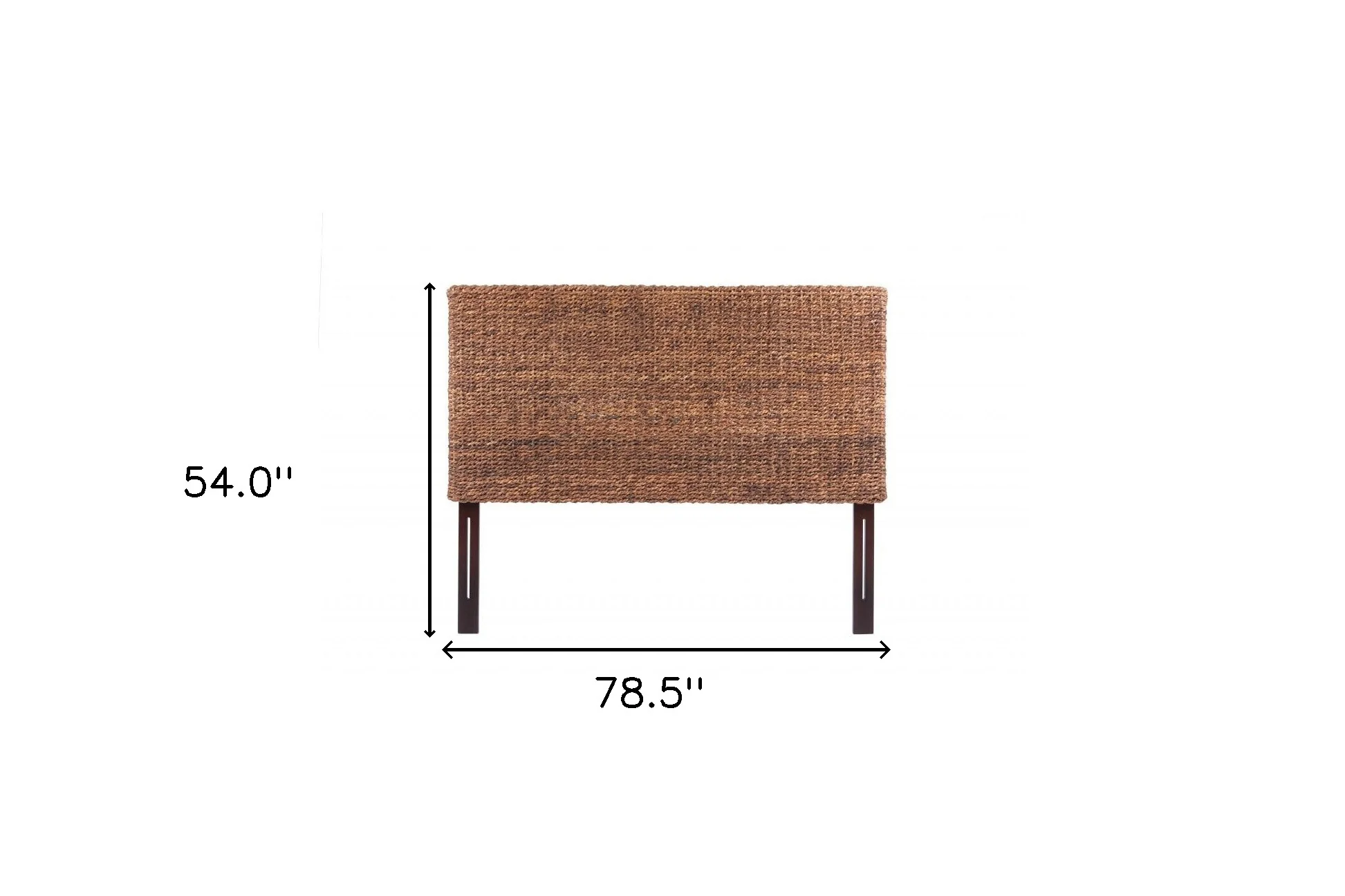 Brown Natural and Rustic Woven Banana Leaf Straight King Size Headboard By Homeroots - Image 8