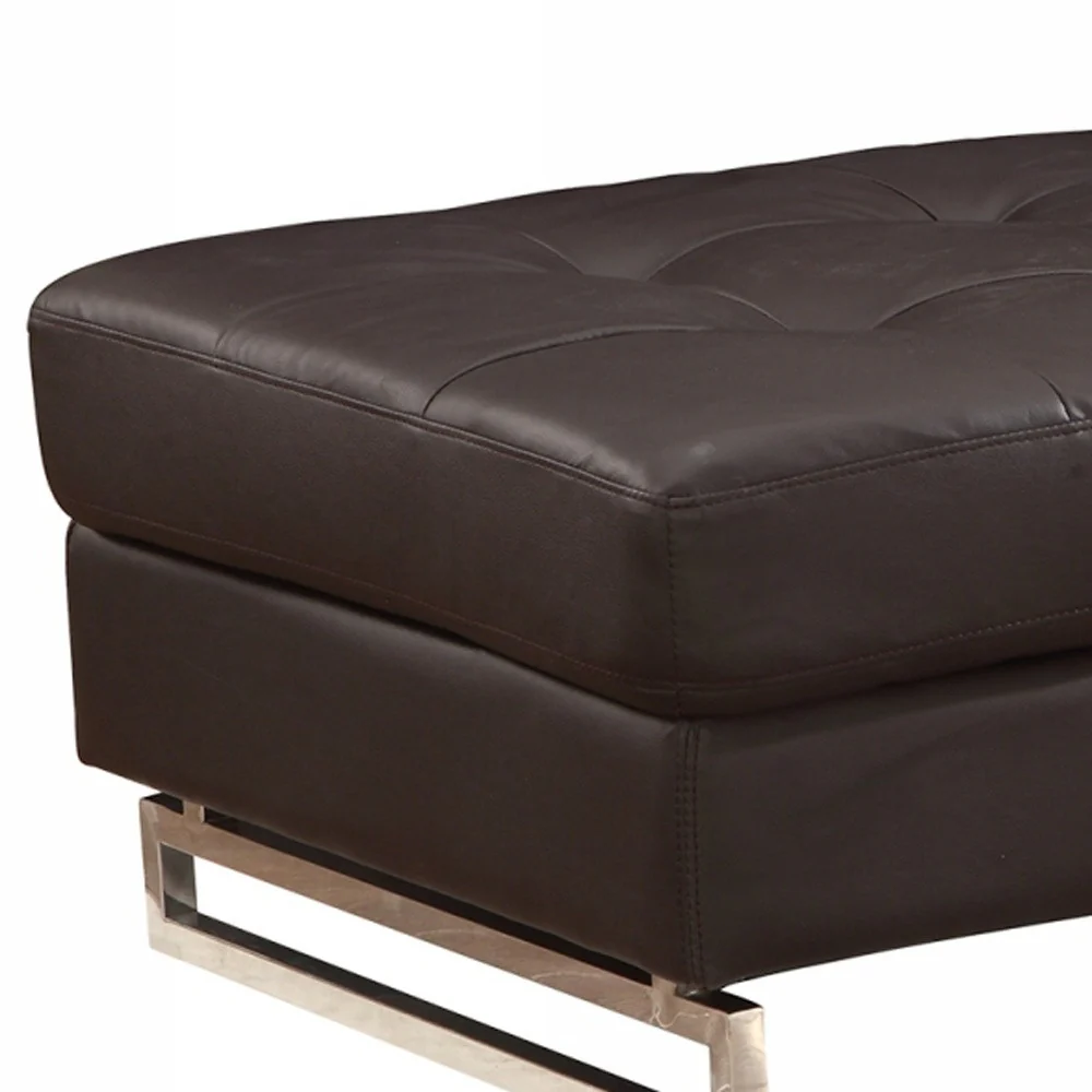 Brown Ottoman By Homeroots - Image 4