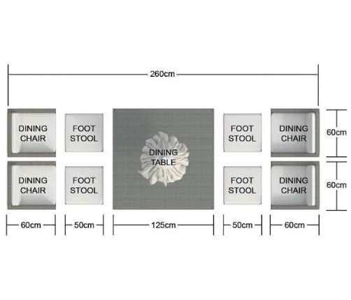 Brown Piece Square Outdoor Dining Set with Beige Cushions By Homeroots - Image 2