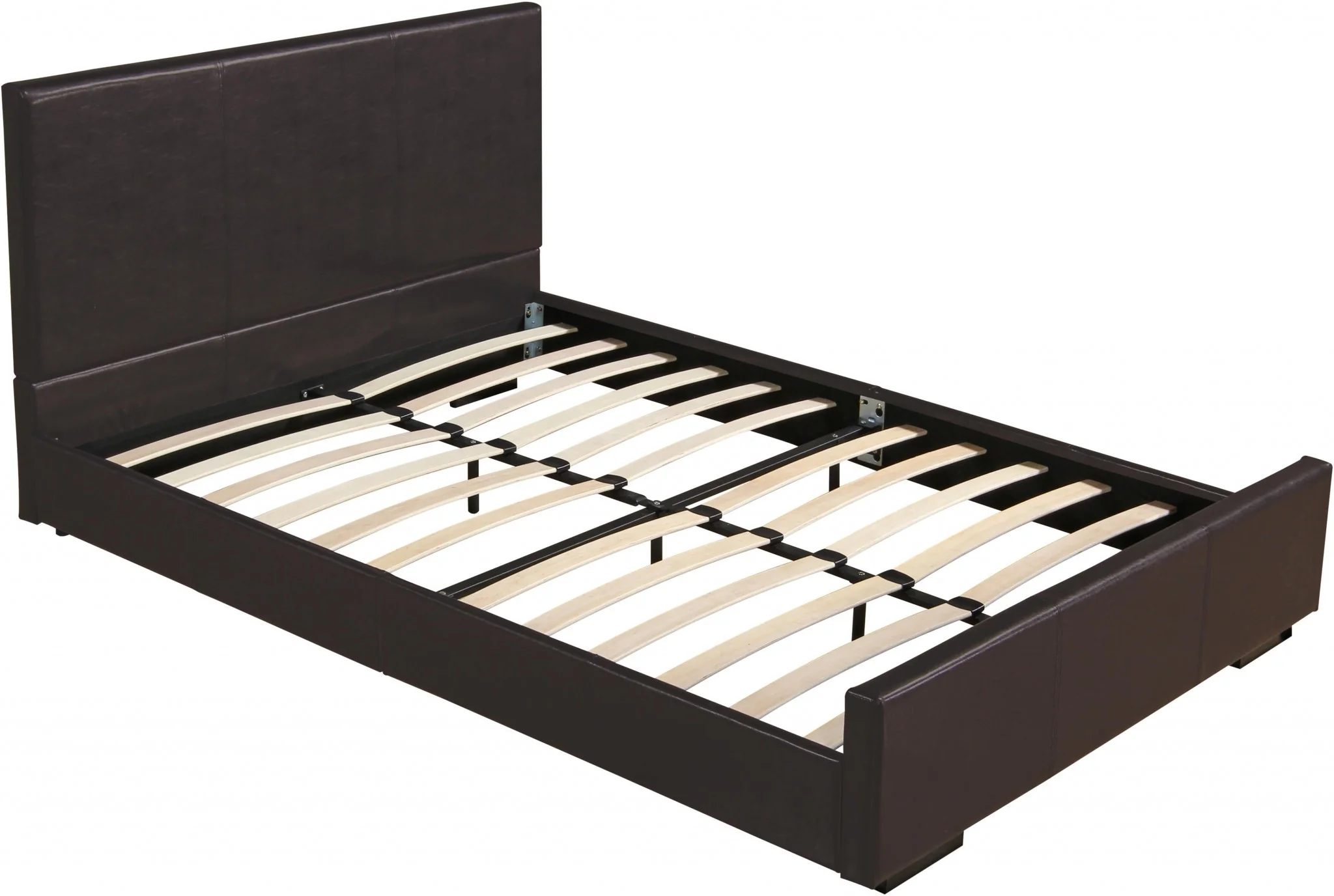 Brown Platform Twin Bed By Homeroots - Image 4