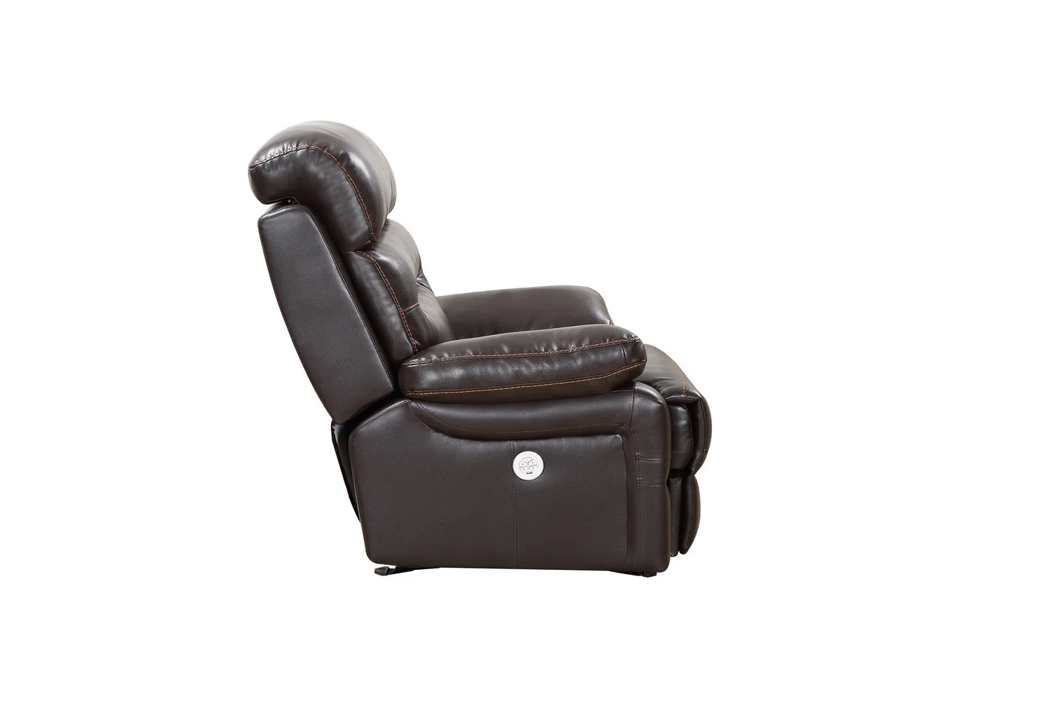 Brown Power Reclining Chair By Homeroots - 366313 - Image 3